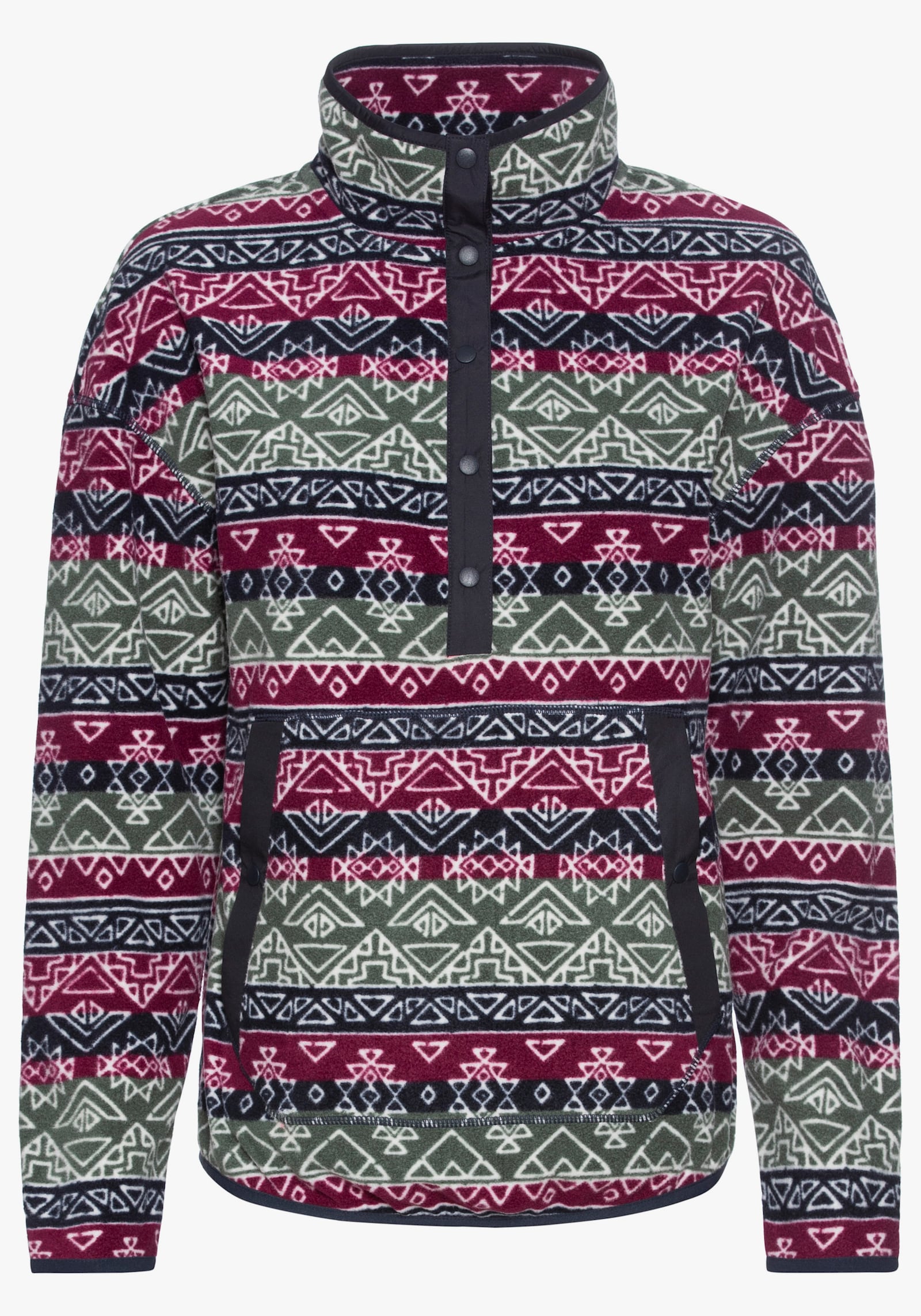 Polarino Fleecepullover - fuchsia-navy