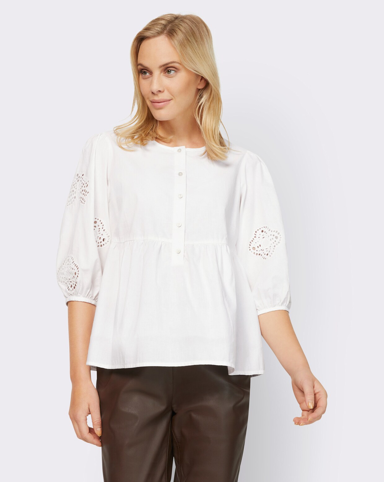 heine Katoenen blouse - ecru
