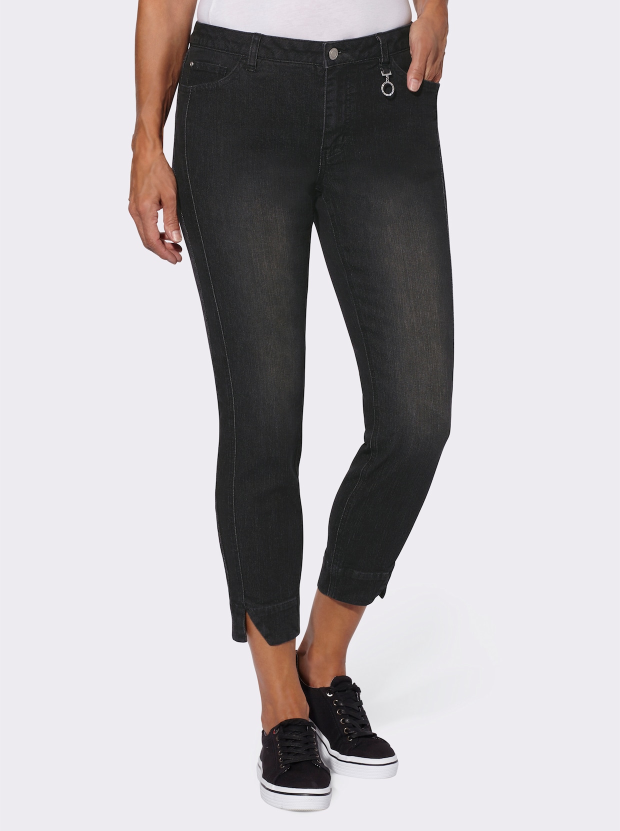7/8-Jeans - black denim