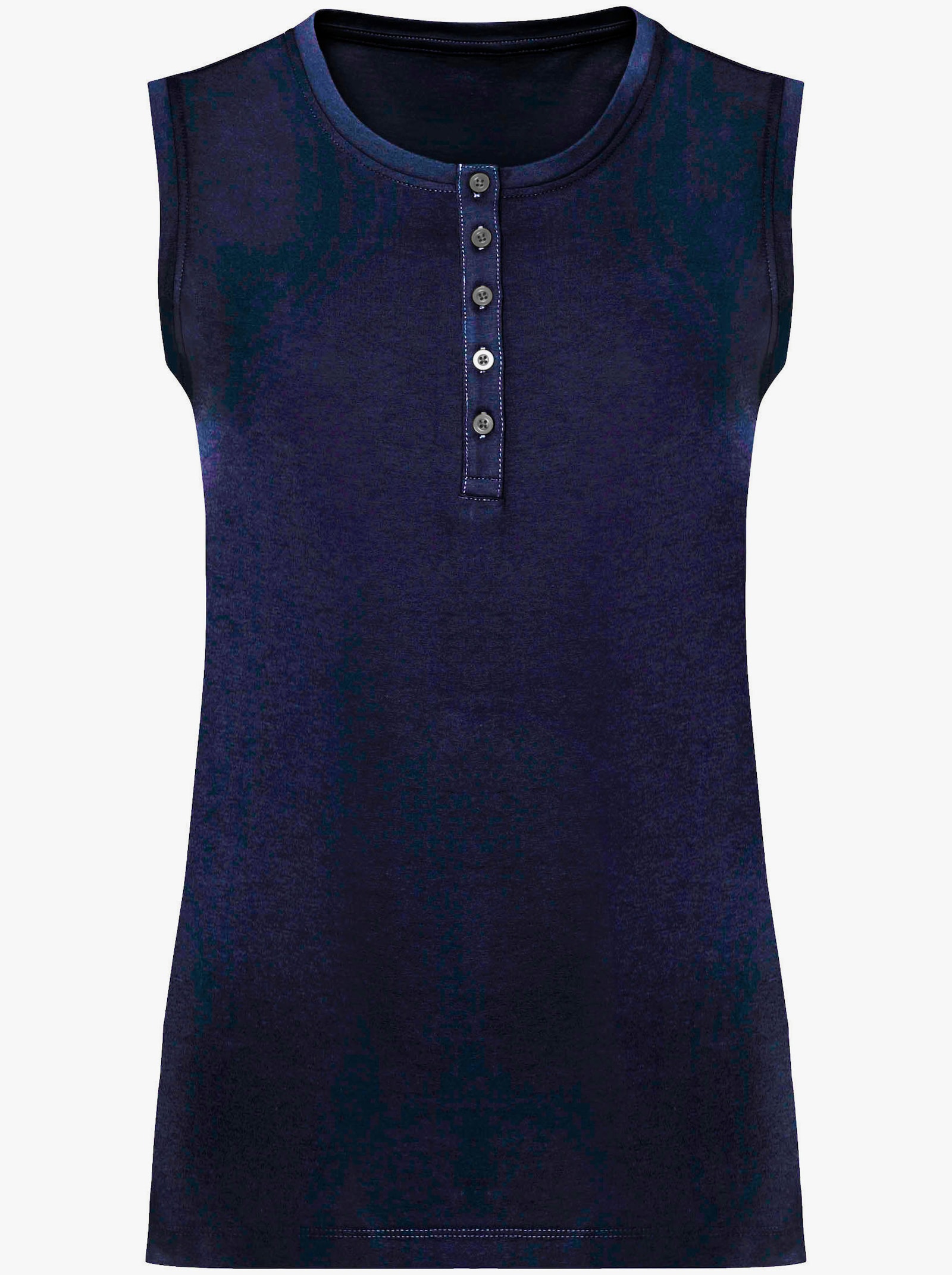 Trägertop aus reiner Baumwolle - marine