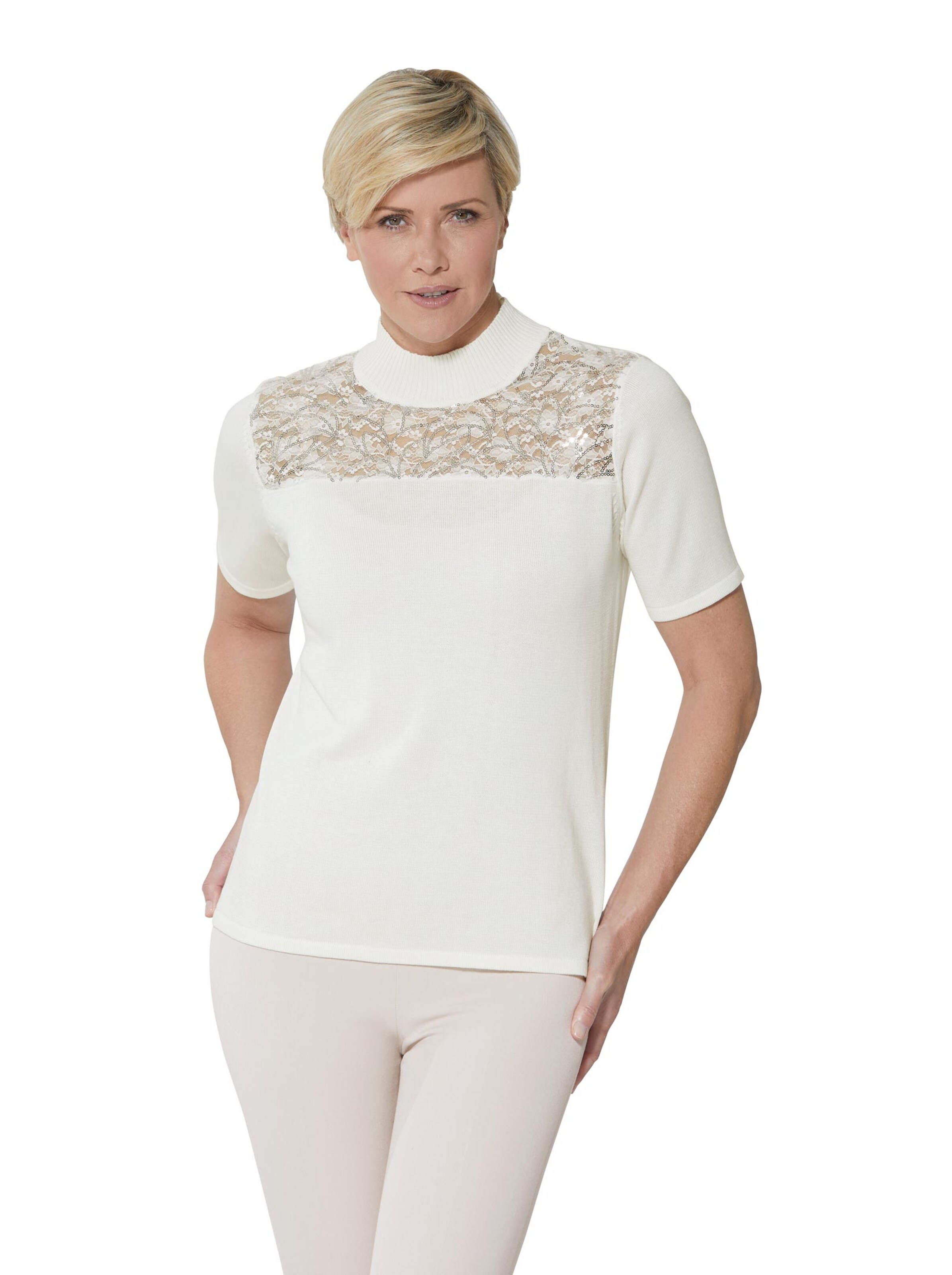 Pullover - wollweiß