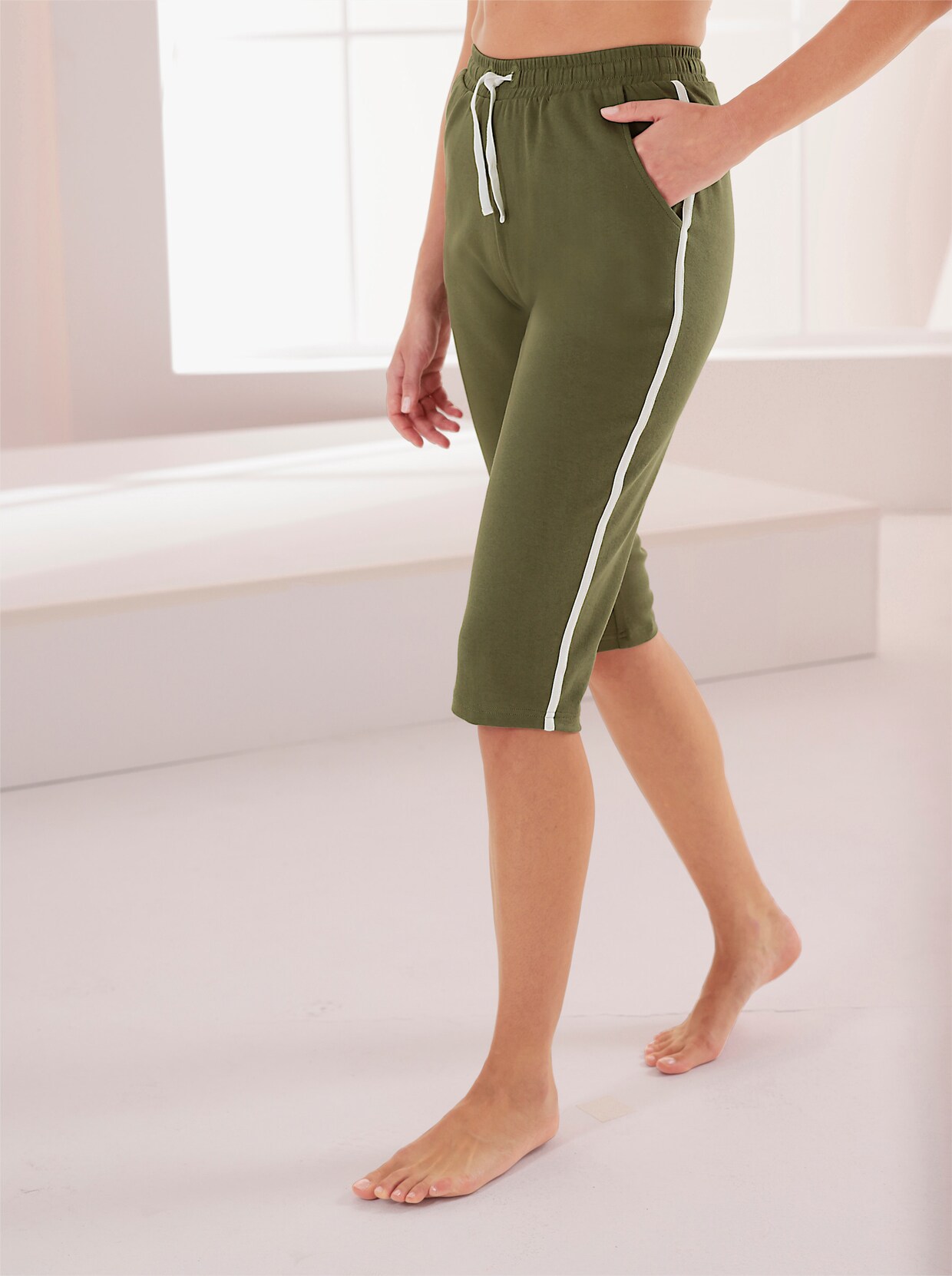 feel good Capri-legging - kaki