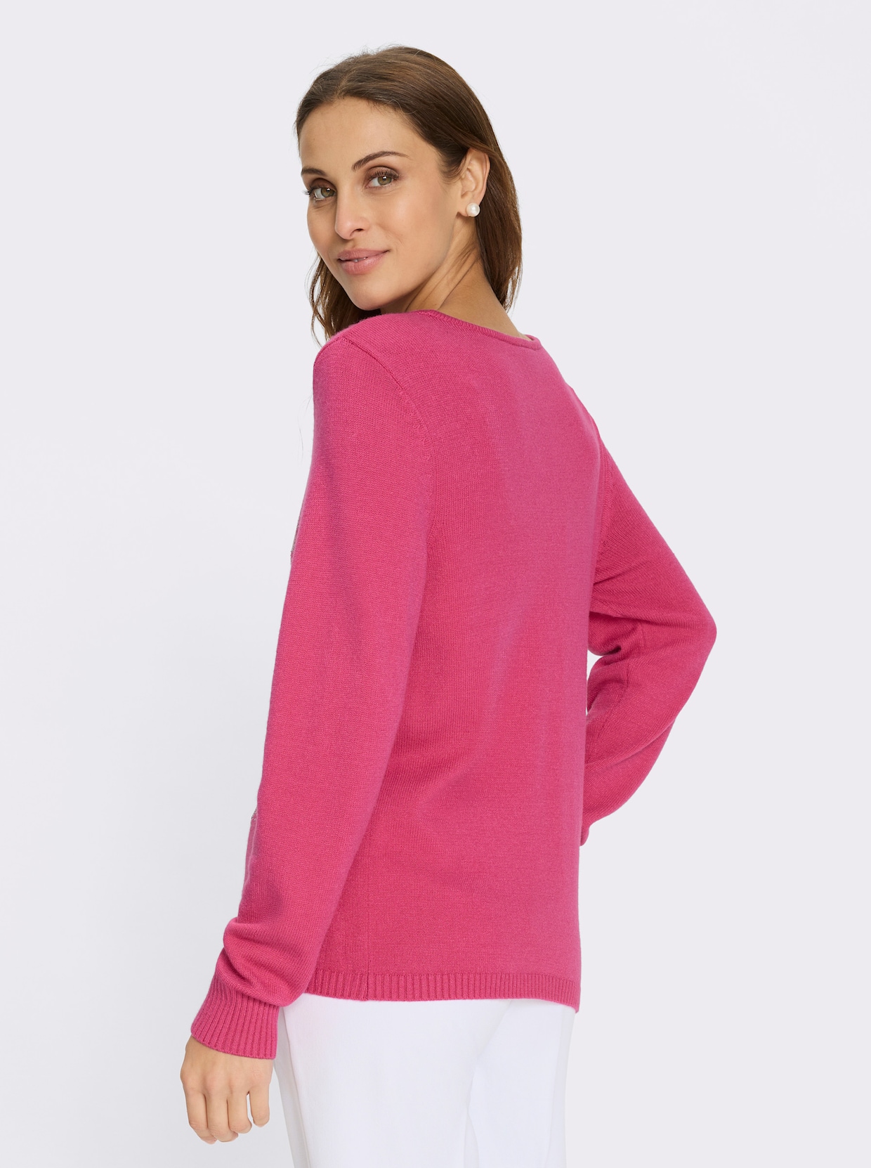 Rundhalspullover - fuchsia