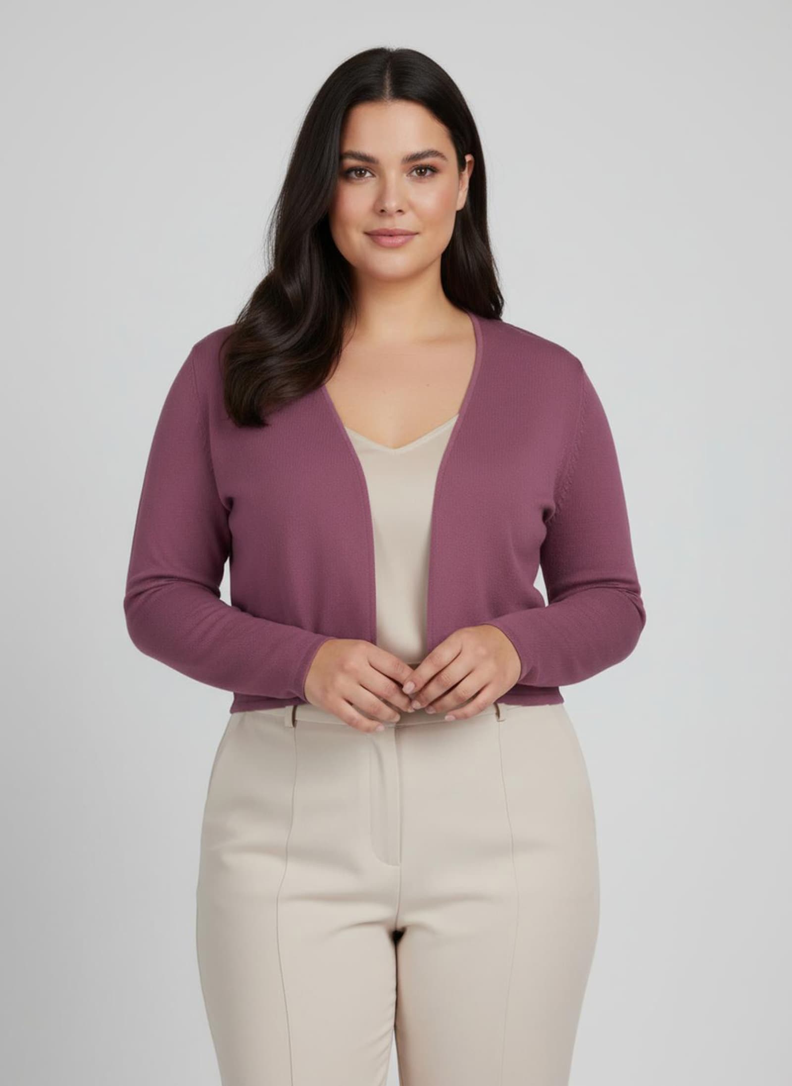 Bolero Feinstrick-Qualität, verschlusslos - beere