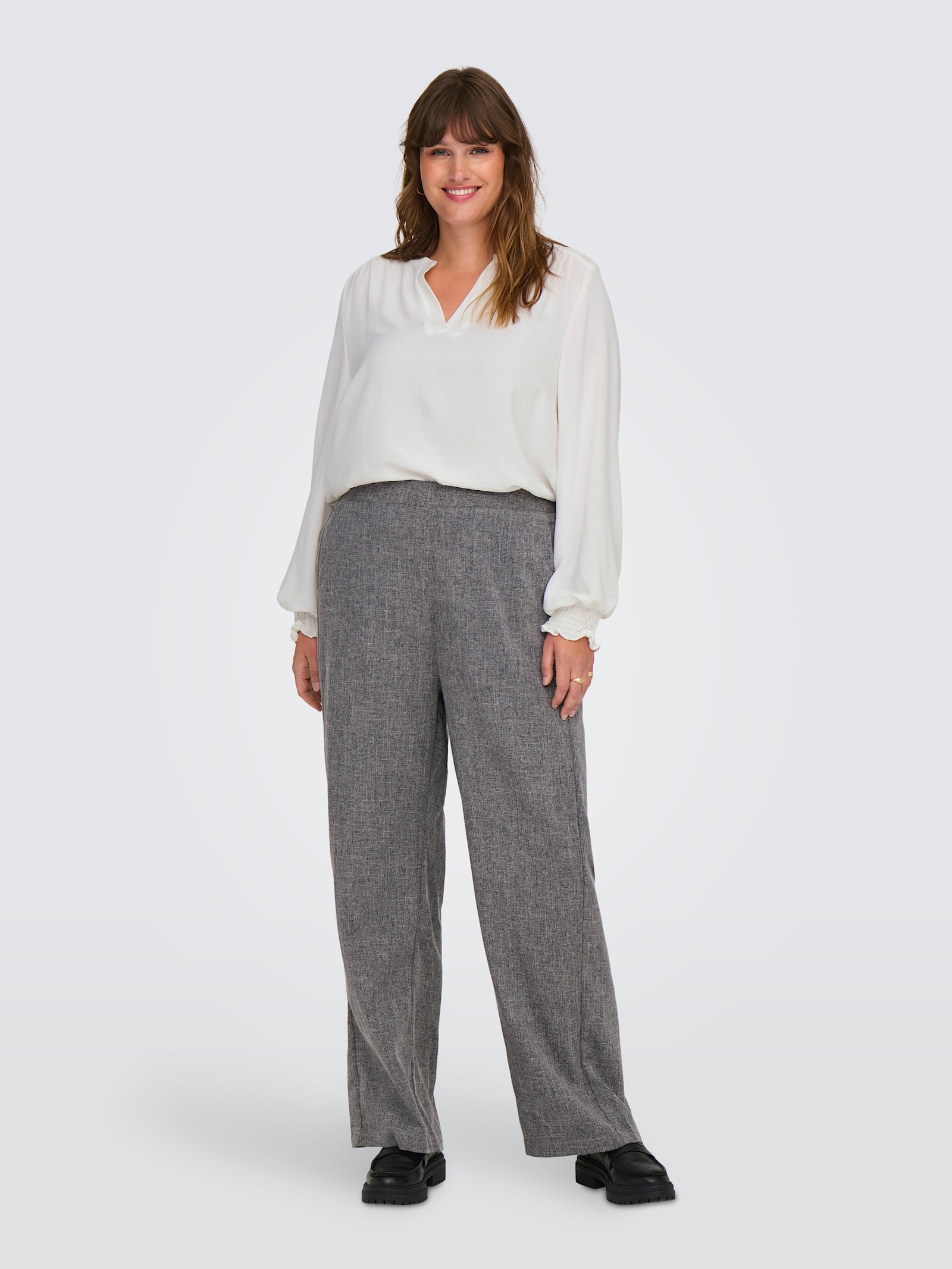 ONLY CARMAKOMA Shirtbluse - cloud dancer