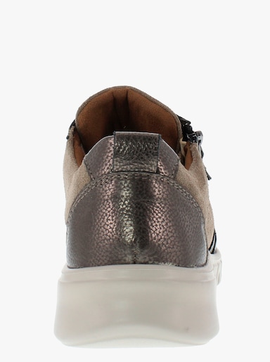 Naturläufer Sneaker mit seitlichem Reißverschluss, Weite H - taupe
