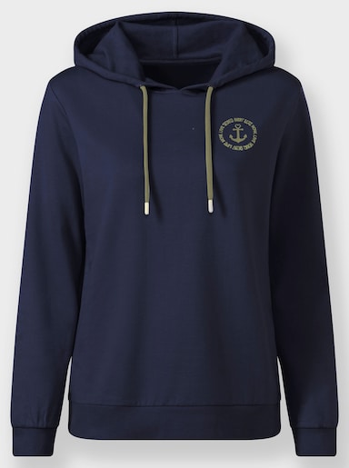 Sweatshirt mit angerauter Innenseite - marine