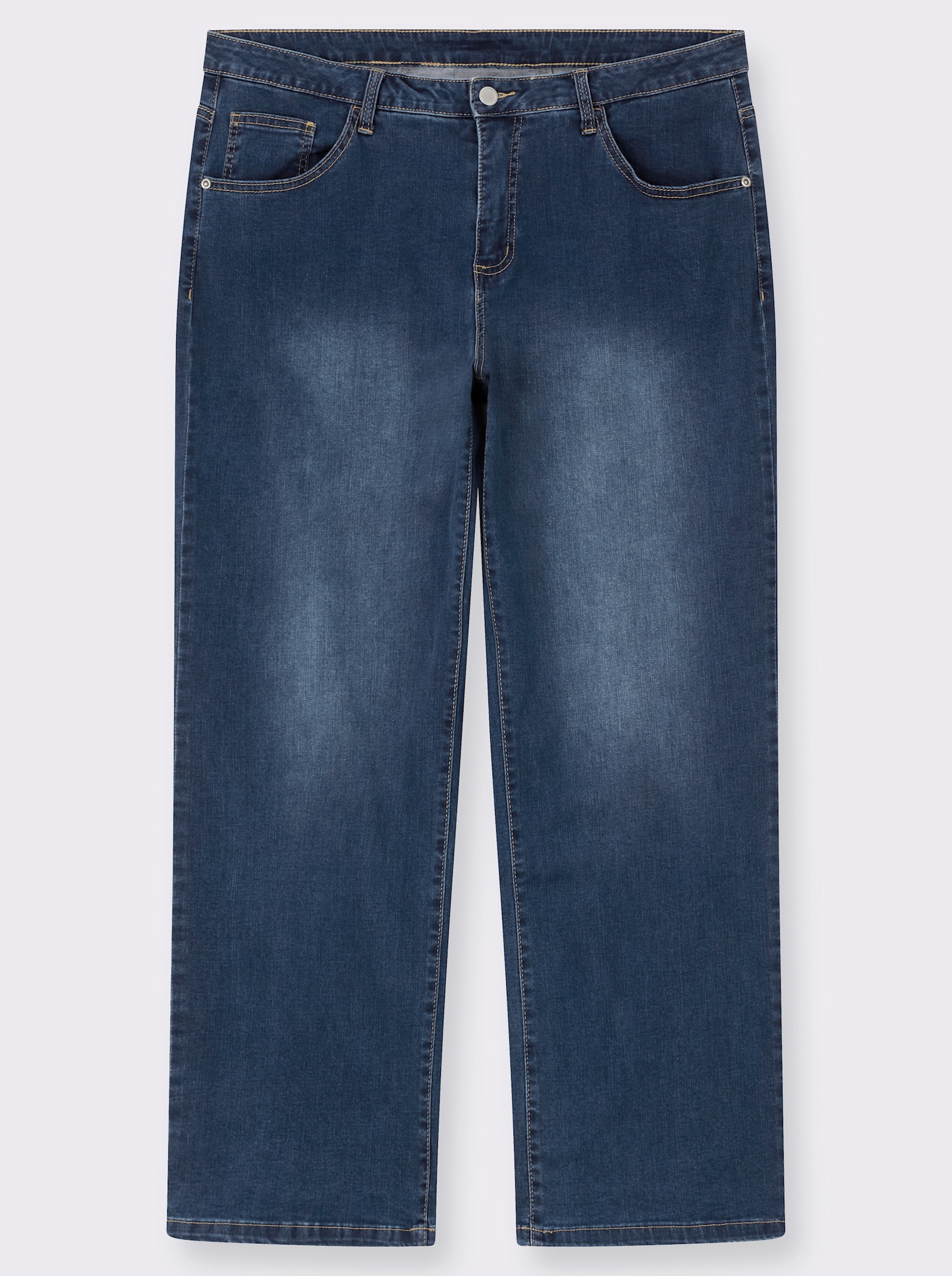 5-Pocket-Jeans mit weitem Bein - blue-stone-washed