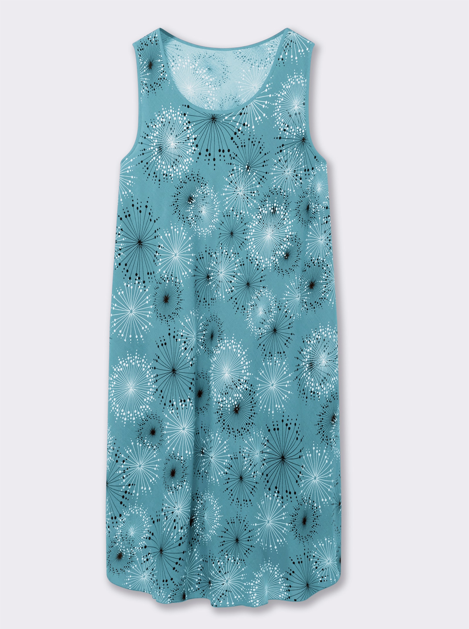 Druckkleid mit Blüten-Muster, figurumspielend - ozean-graphit-bedruckt