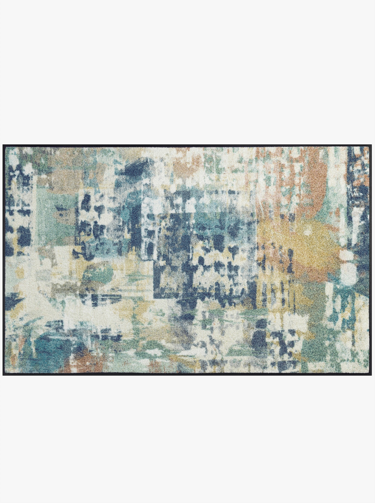 wash+dry by Kleen-Tex Fußmatte - ecru-blau-gemustert