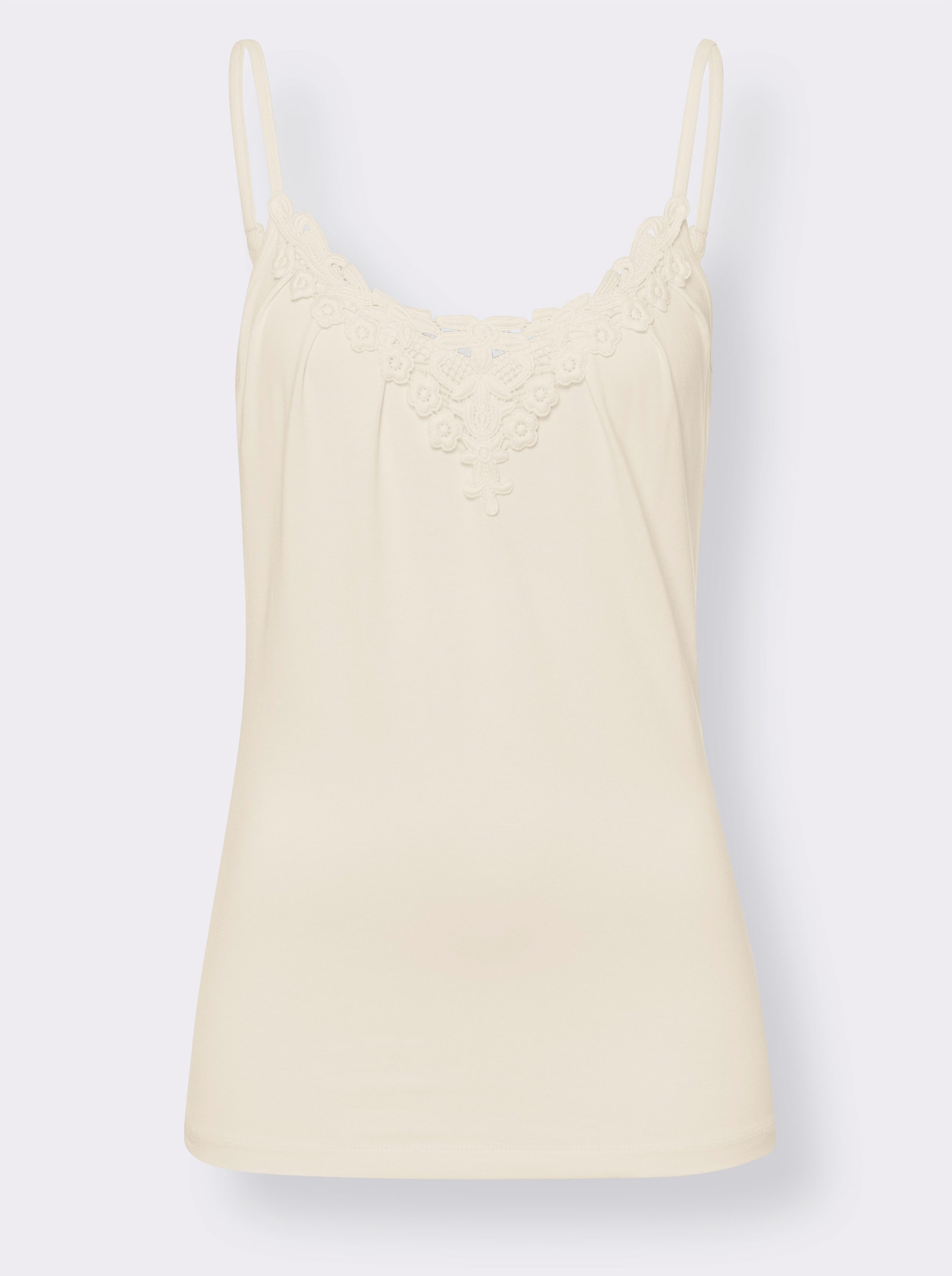 heine Spitzentop mit verstellbaren Trägern - champagner