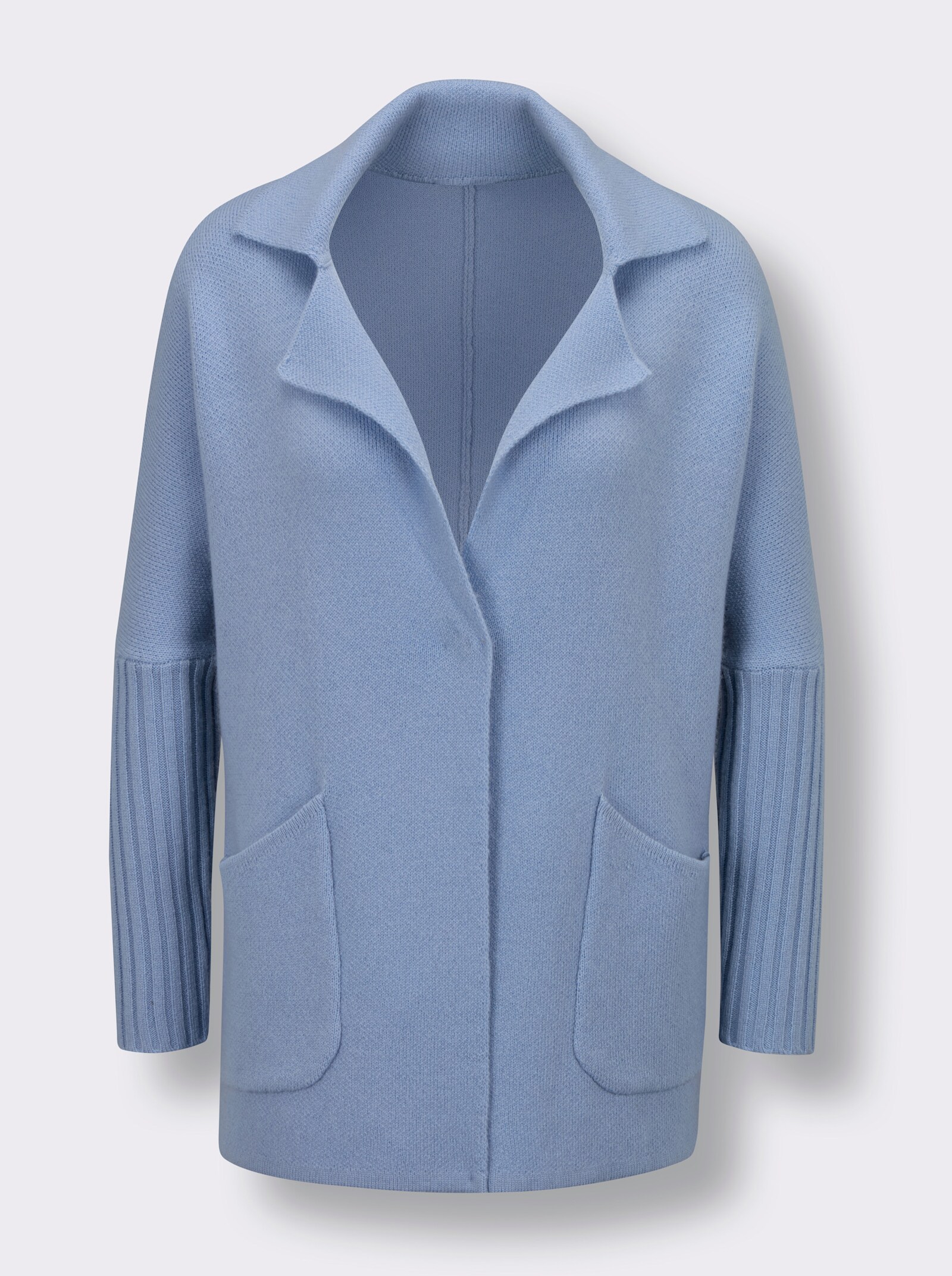 CREATION L PREMIUM Kaschmir-Strickjacke - bleu