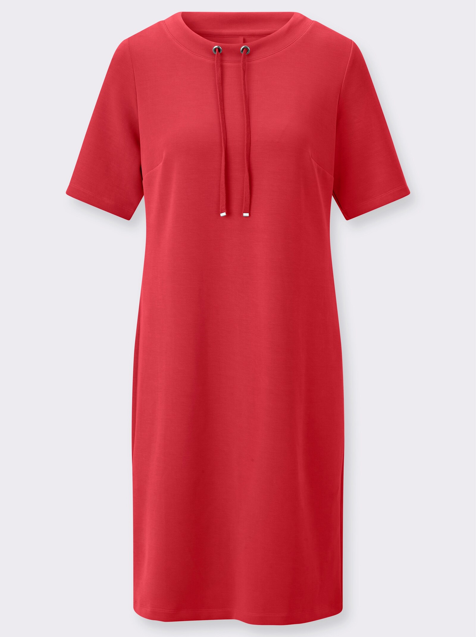 Shirtkleid mit kurzen Ärmeln - erdbeere