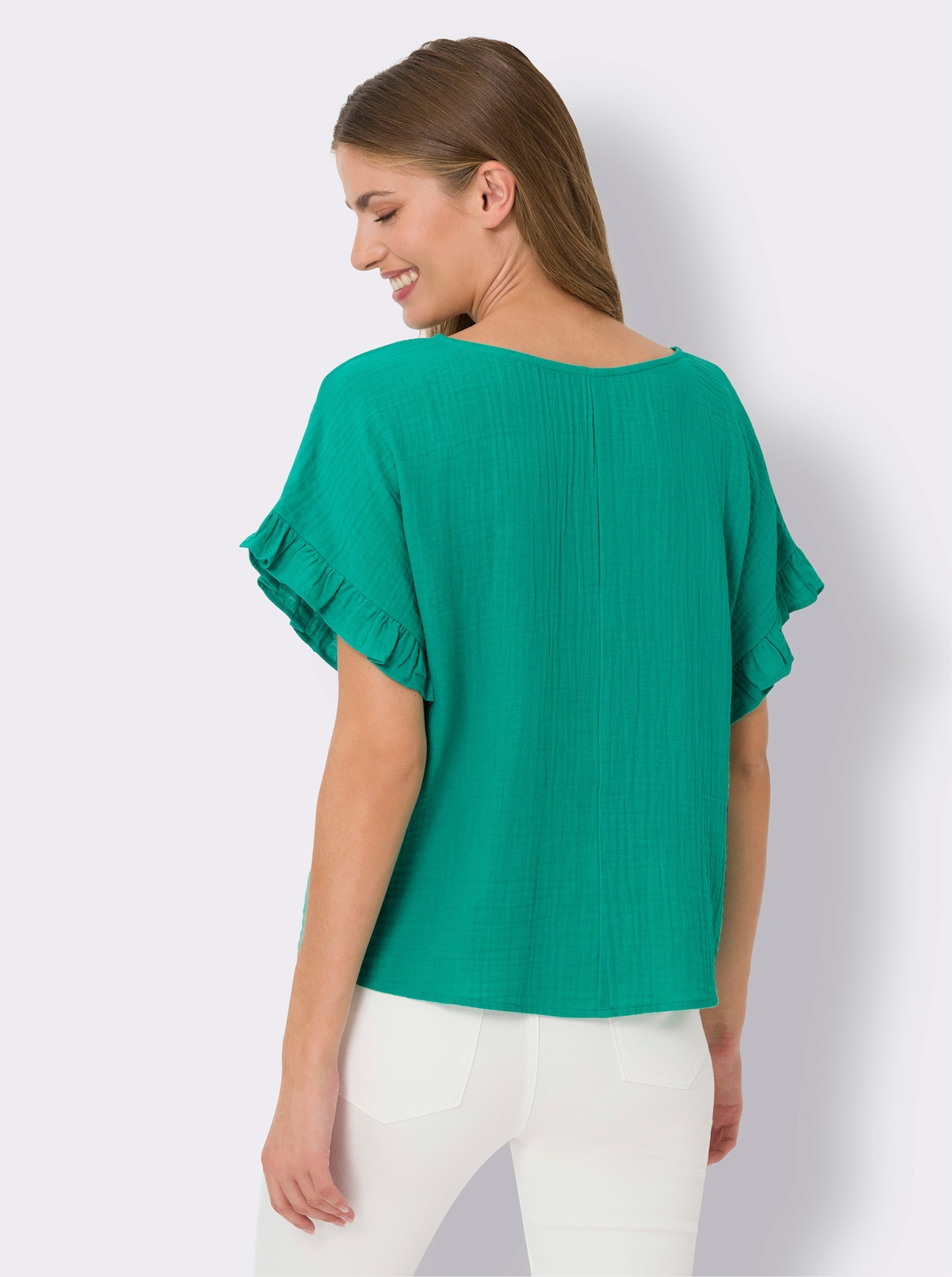 heine Blouse met korte mouwen - smaragdgroen