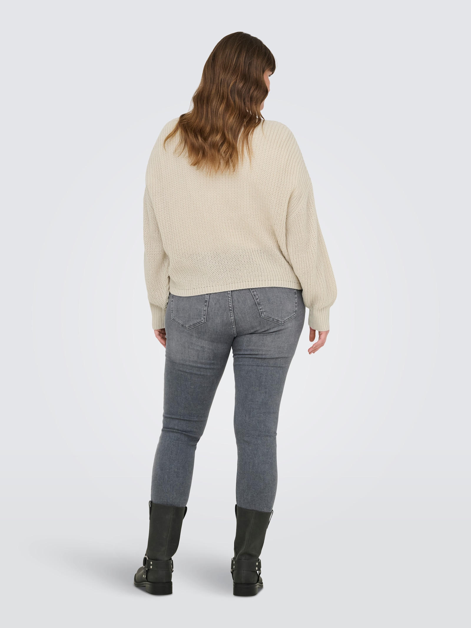 ONLY CARMAKOMA Strickjacke - pumice stone