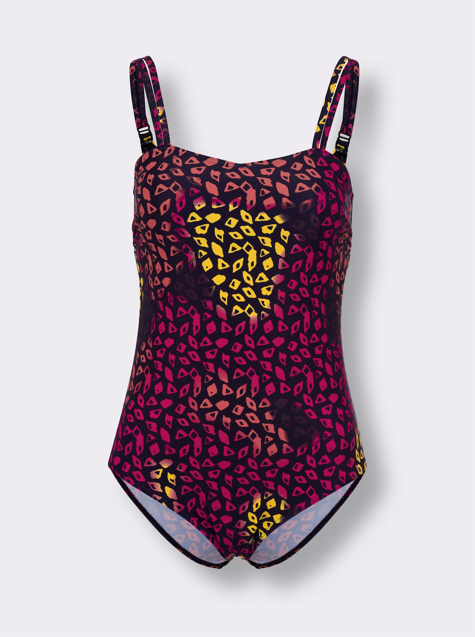 Badeanzug mit Softcups - marine-bunt