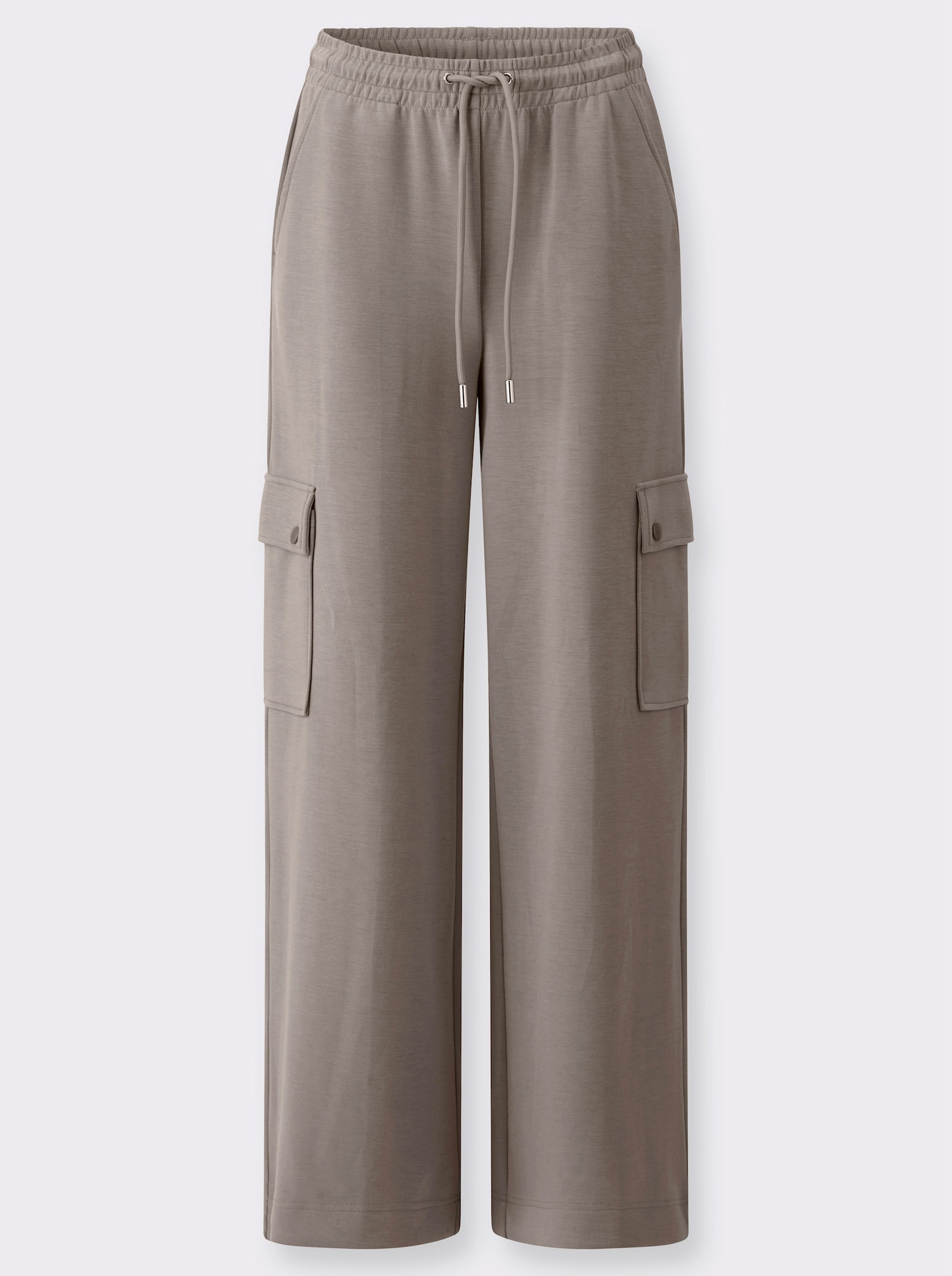 heine Jerseybroek met cargozakken - taupe