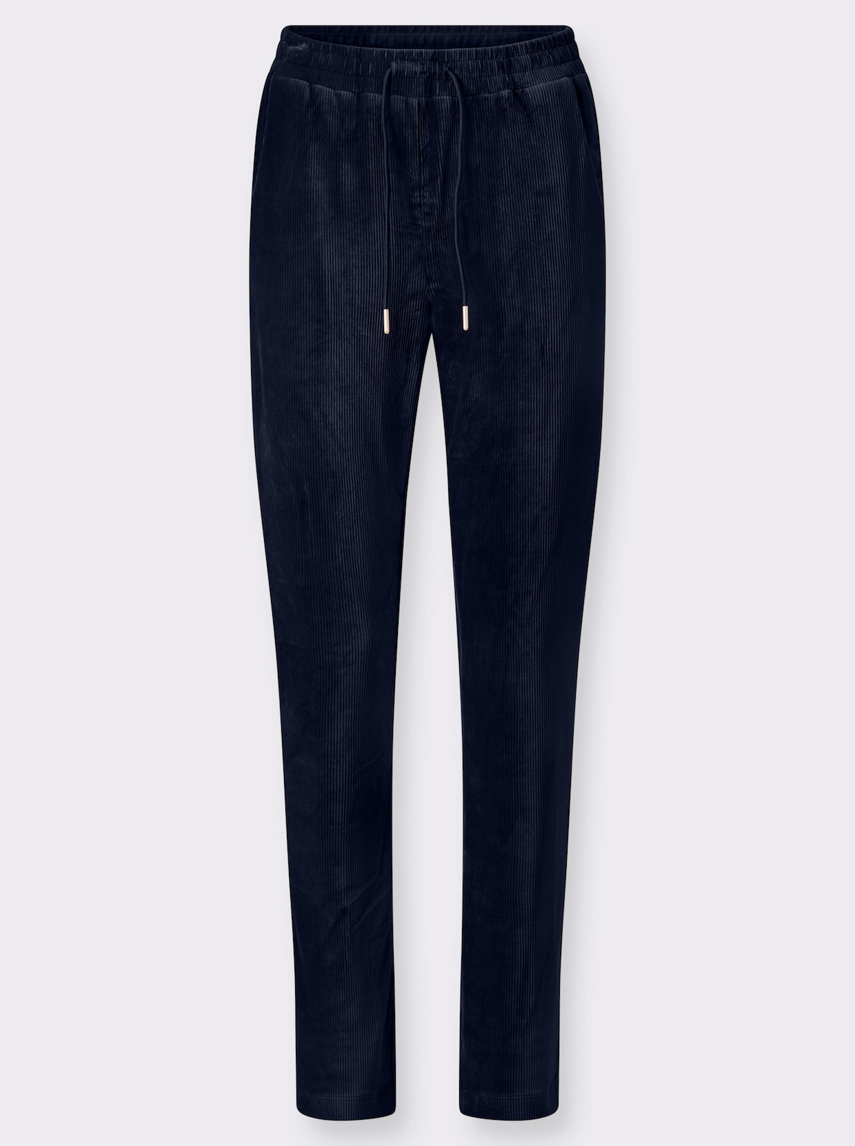 Schlupfhose in Cord-Qualität, pflegeleicht - marine
