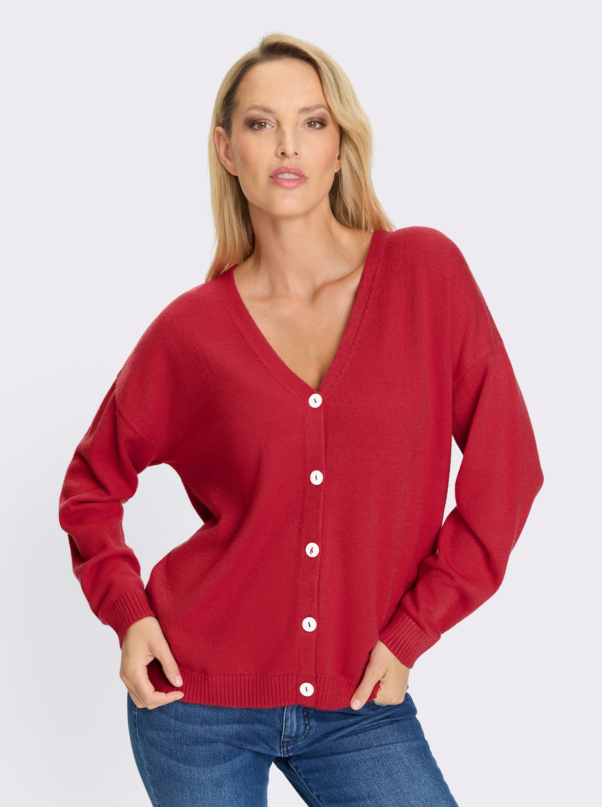 heine Strickjacke - erdbeere