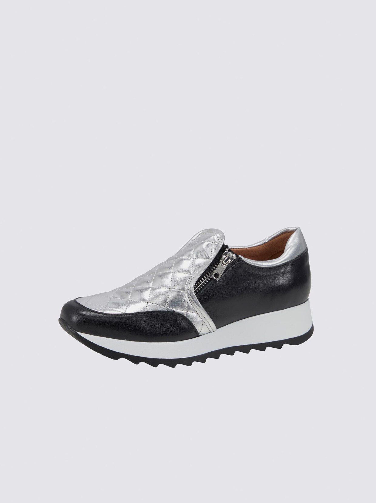 heine Slipper - schwarz-silberfarben