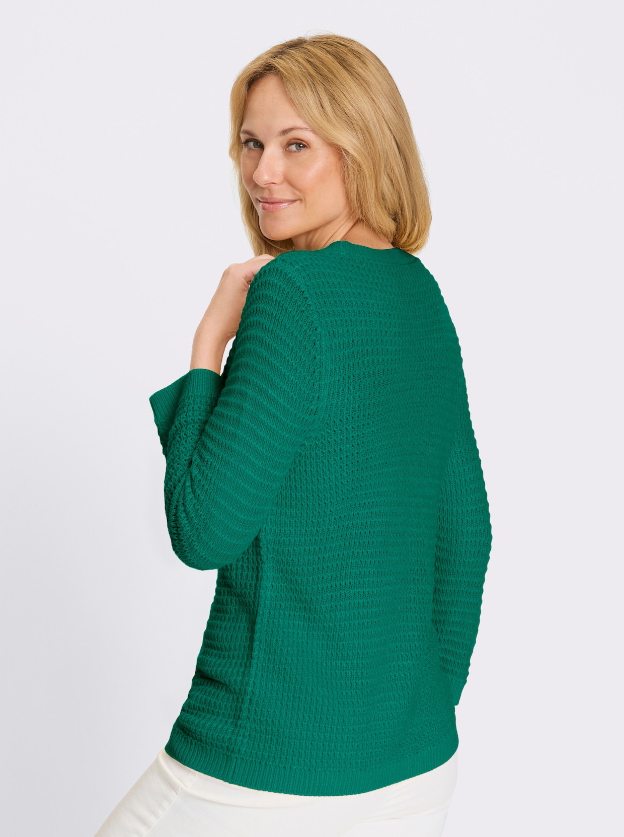 3/4 Arm-Pullover - smaragd