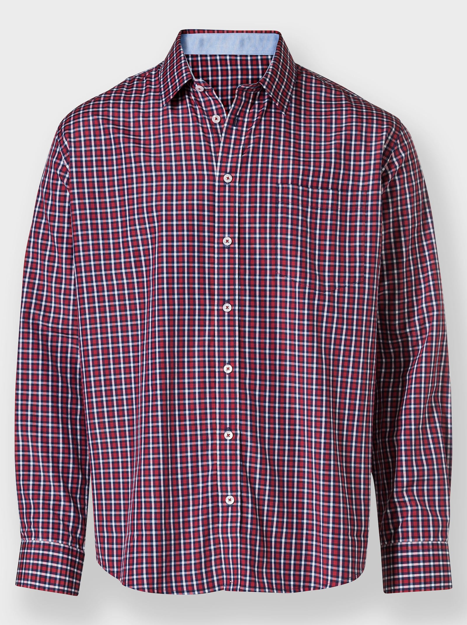 Catamaran Långärmad skjorta - mörkröd, rutig