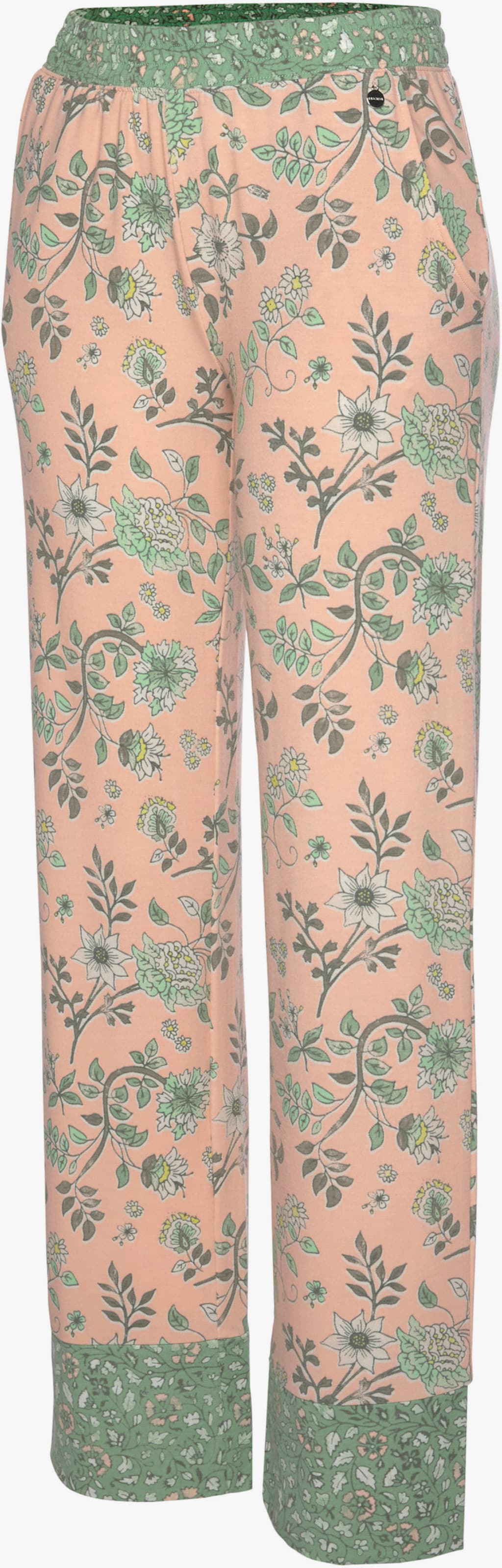 LASCANA Pantalon de nuit - rose-vert jonc