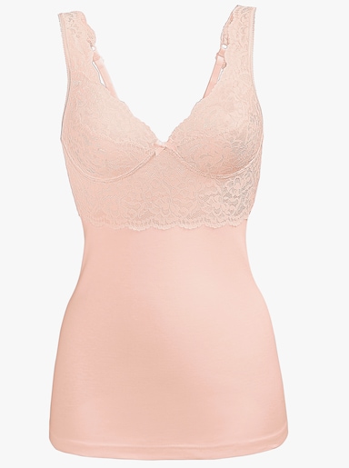 wäschepur BH-Hemd mit 2-geteilten Cups - apricot