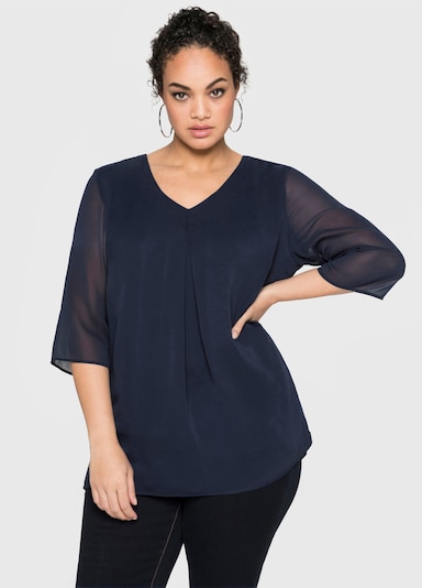 sheego Tunika im Lagenlook - marine