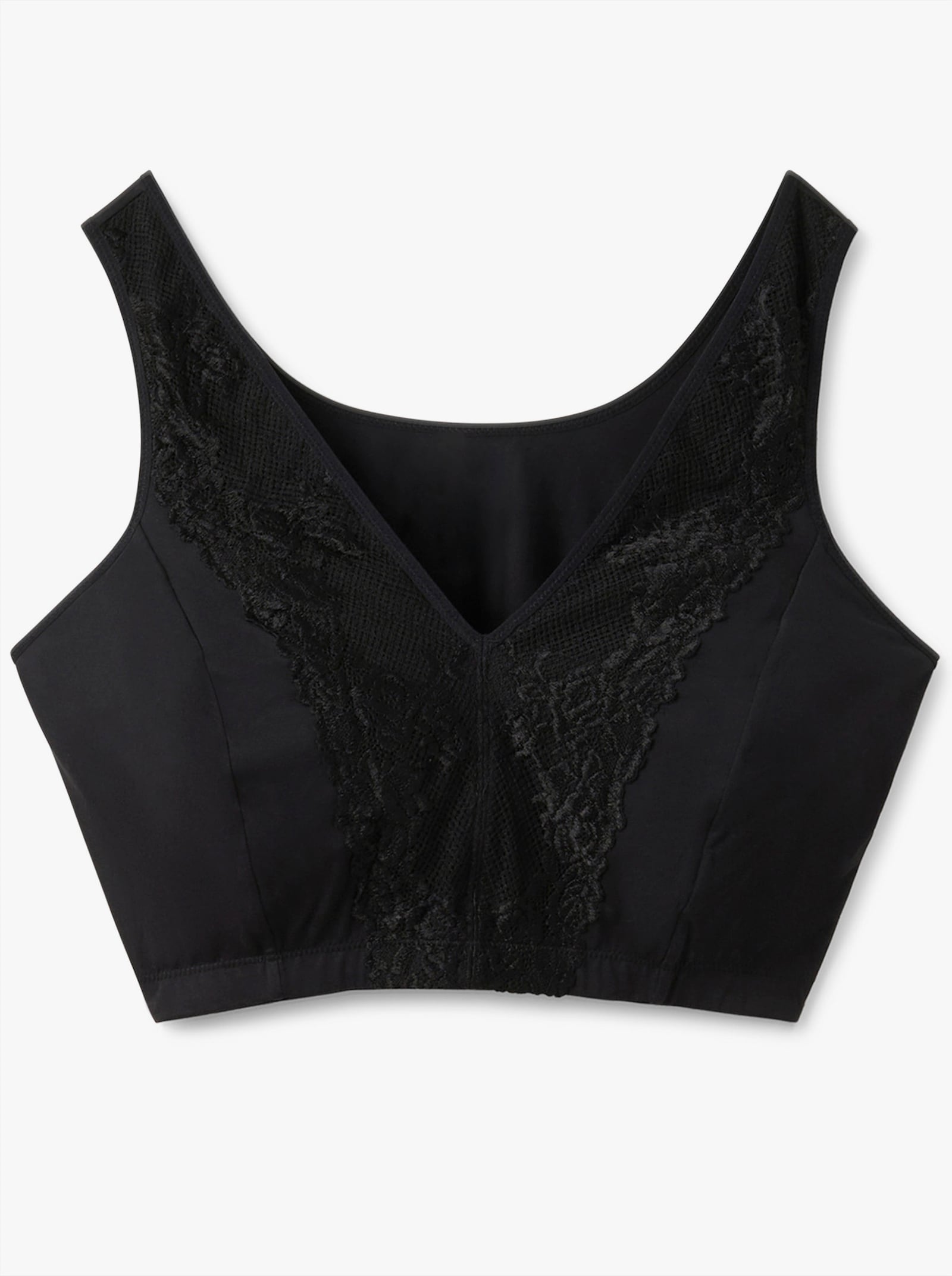 sheego BH ohne Bügel in Bustier-Form - schwarz