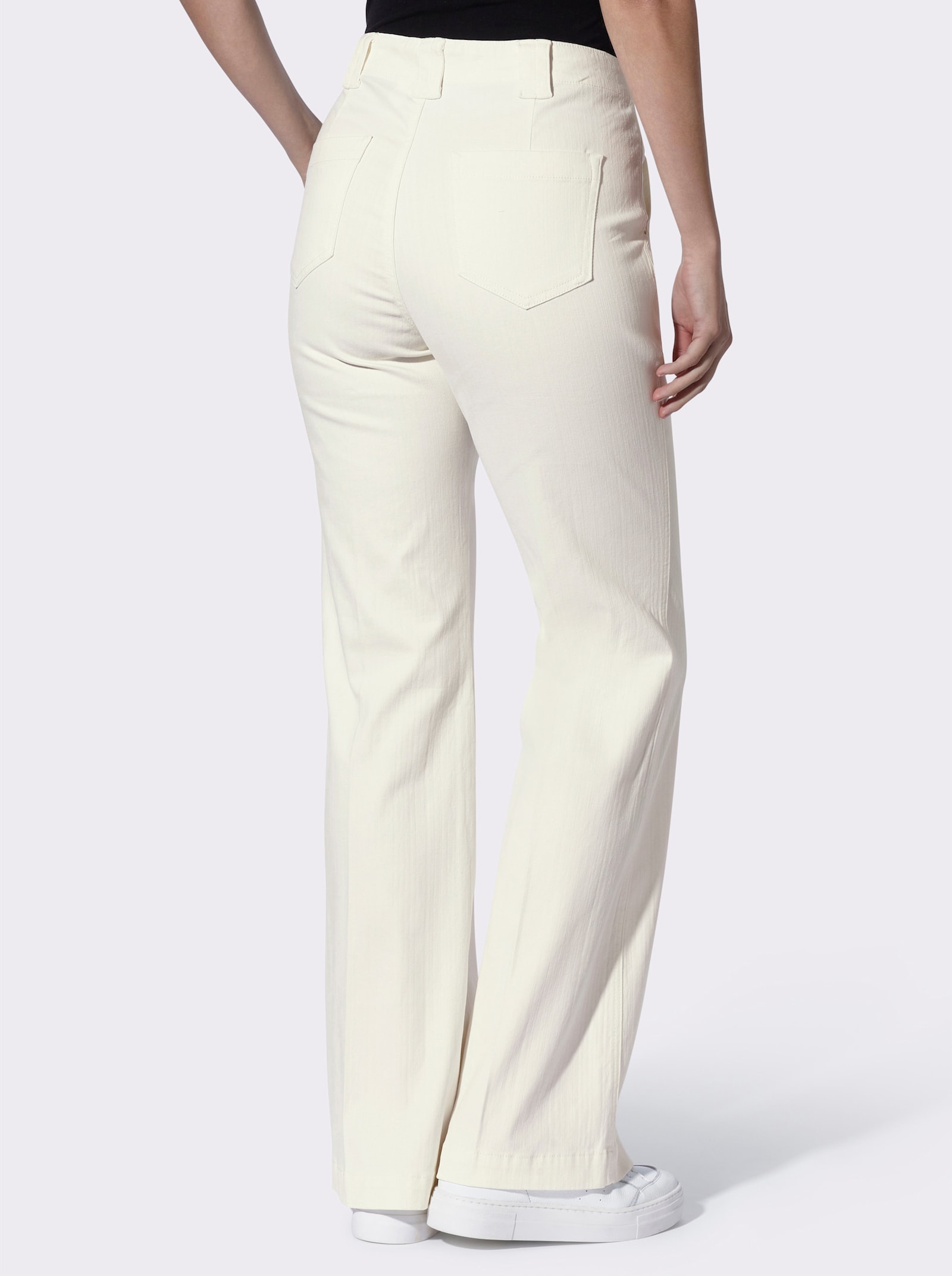 heine Bootcut-Jeans mit aufgesetzten Taschen - ecru