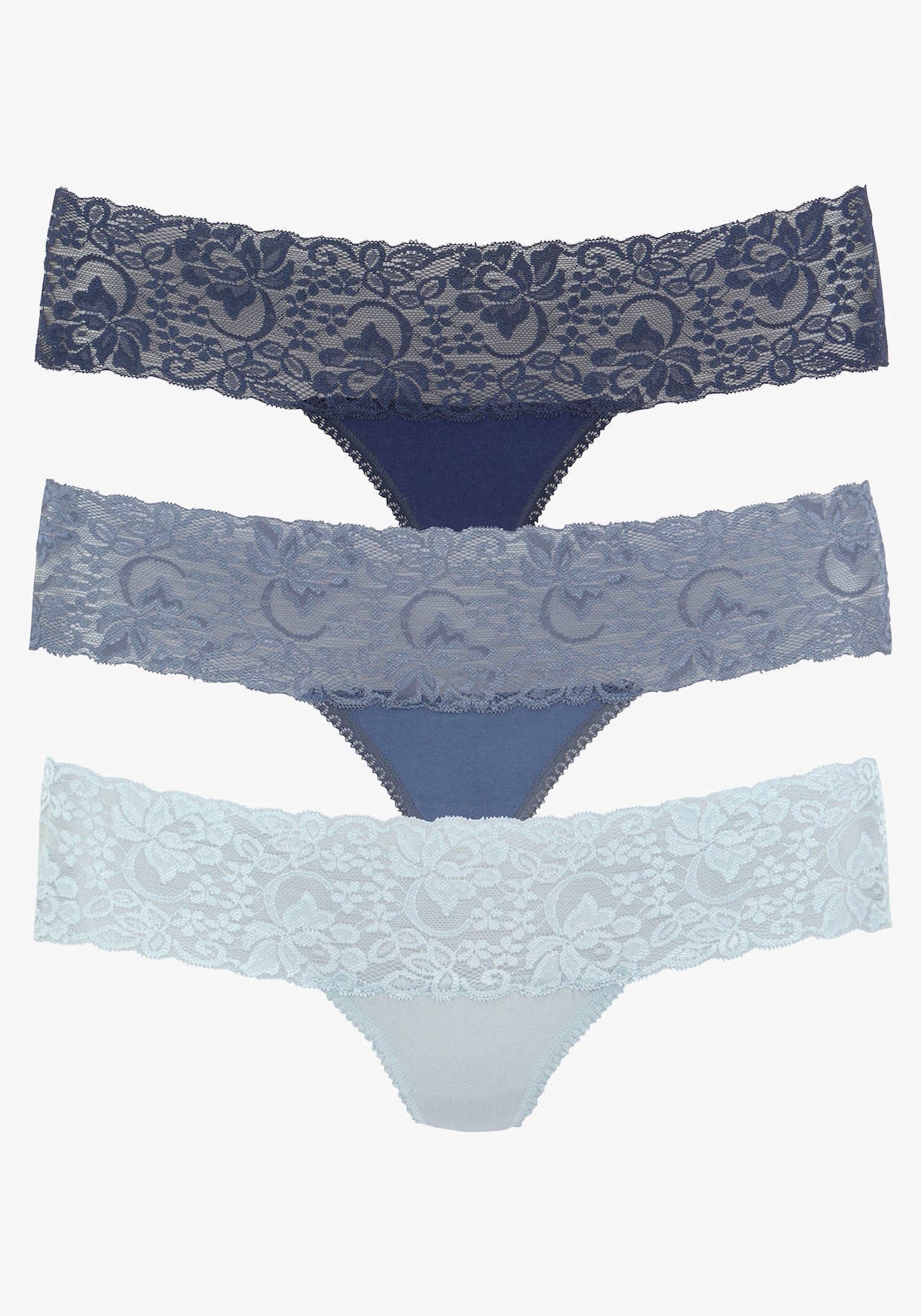 Vivance String - ijsblauw, rookblauw, navy