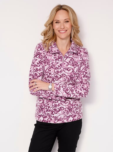 Fleeceshirt - orchidee-violett-bedruckt