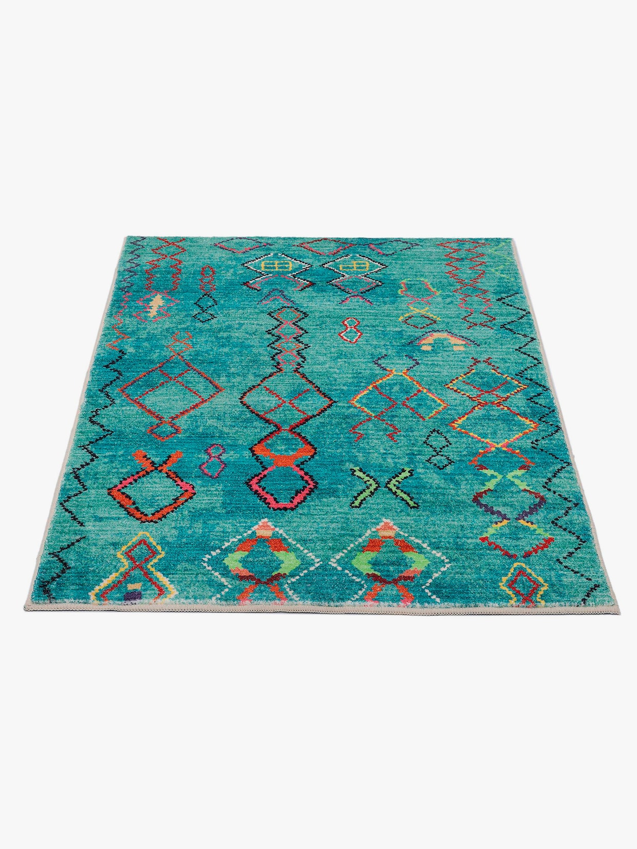 Theko Badematte - türkis-bunt