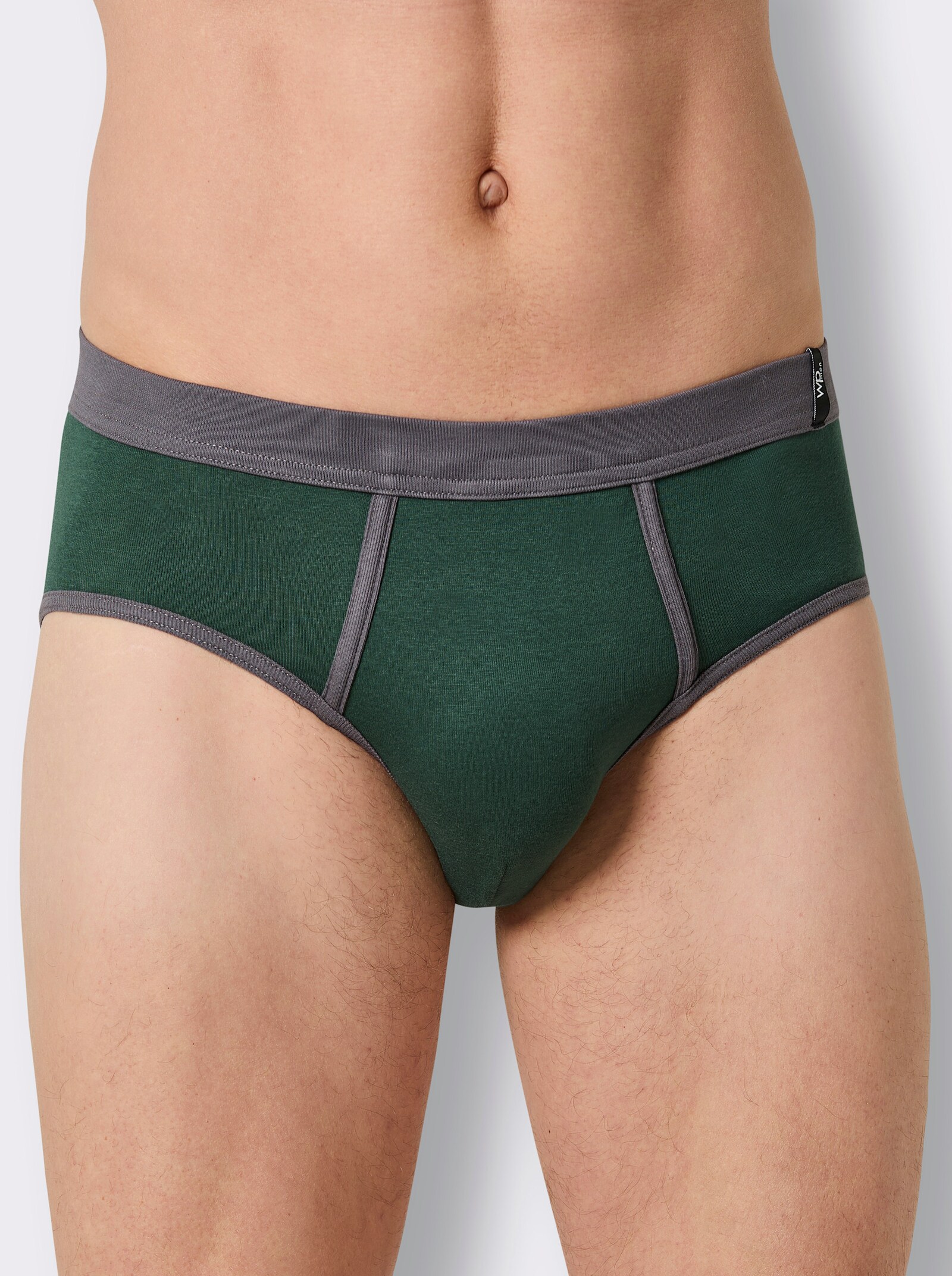 wäschepur men Slip - anthrazit + moos