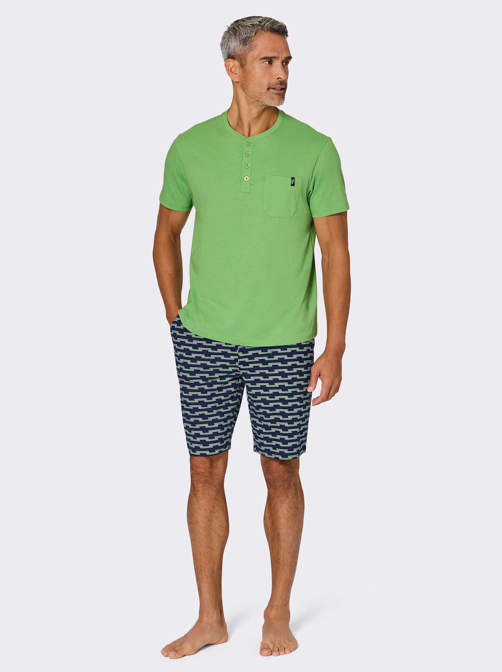 wäschepur men Shortys - marine-apfel-bedruckt + marine-kirsche-bedruckt