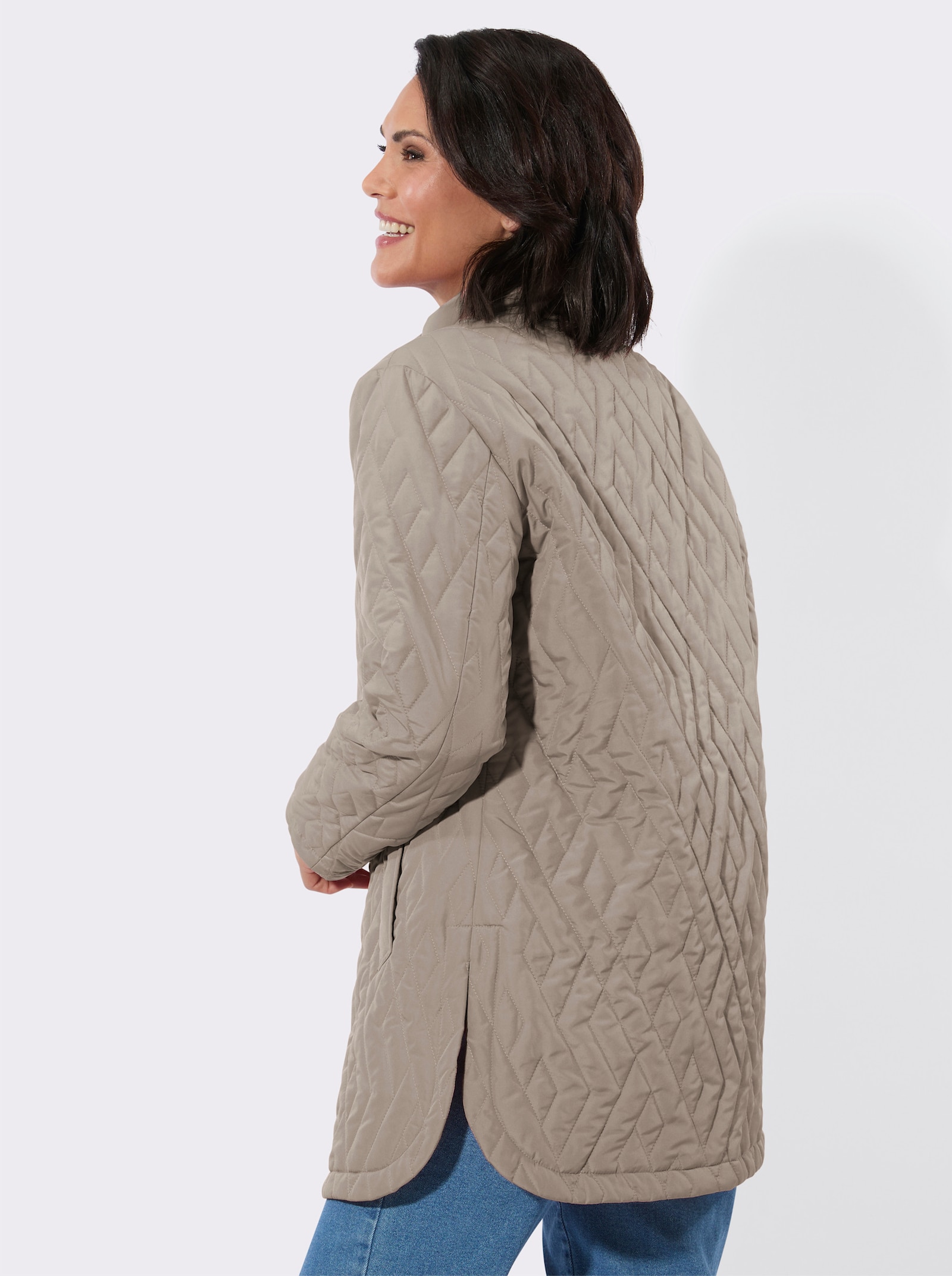 Steppjacke mit Seitenschlitzen - sesam