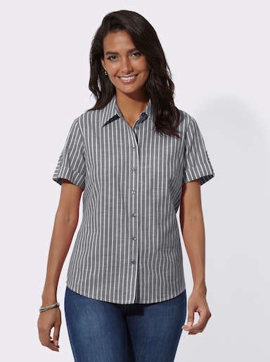 Gestreifte Bluse - marine-gestreift