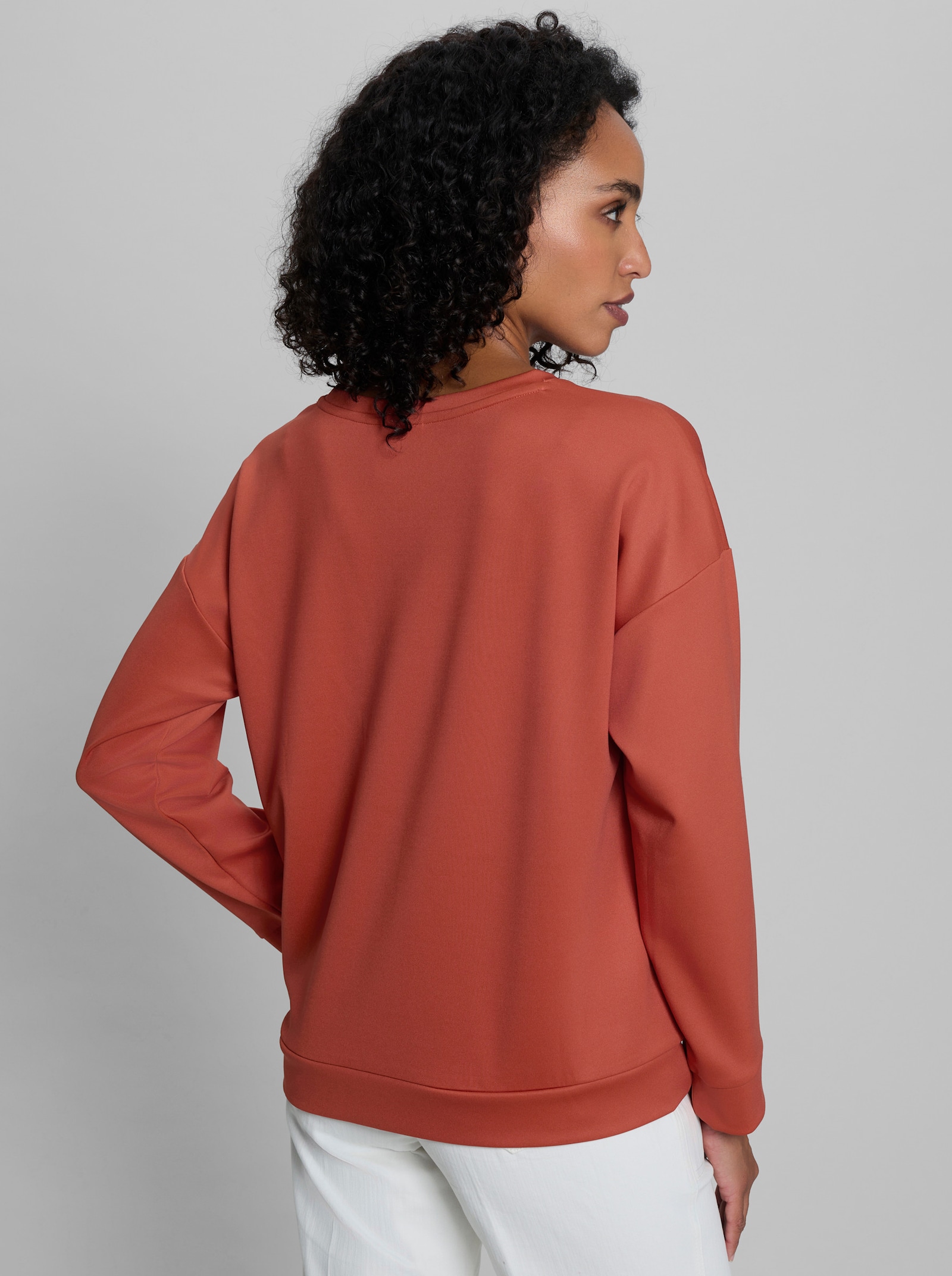 heine Sweatshirt mit Applikation - terra