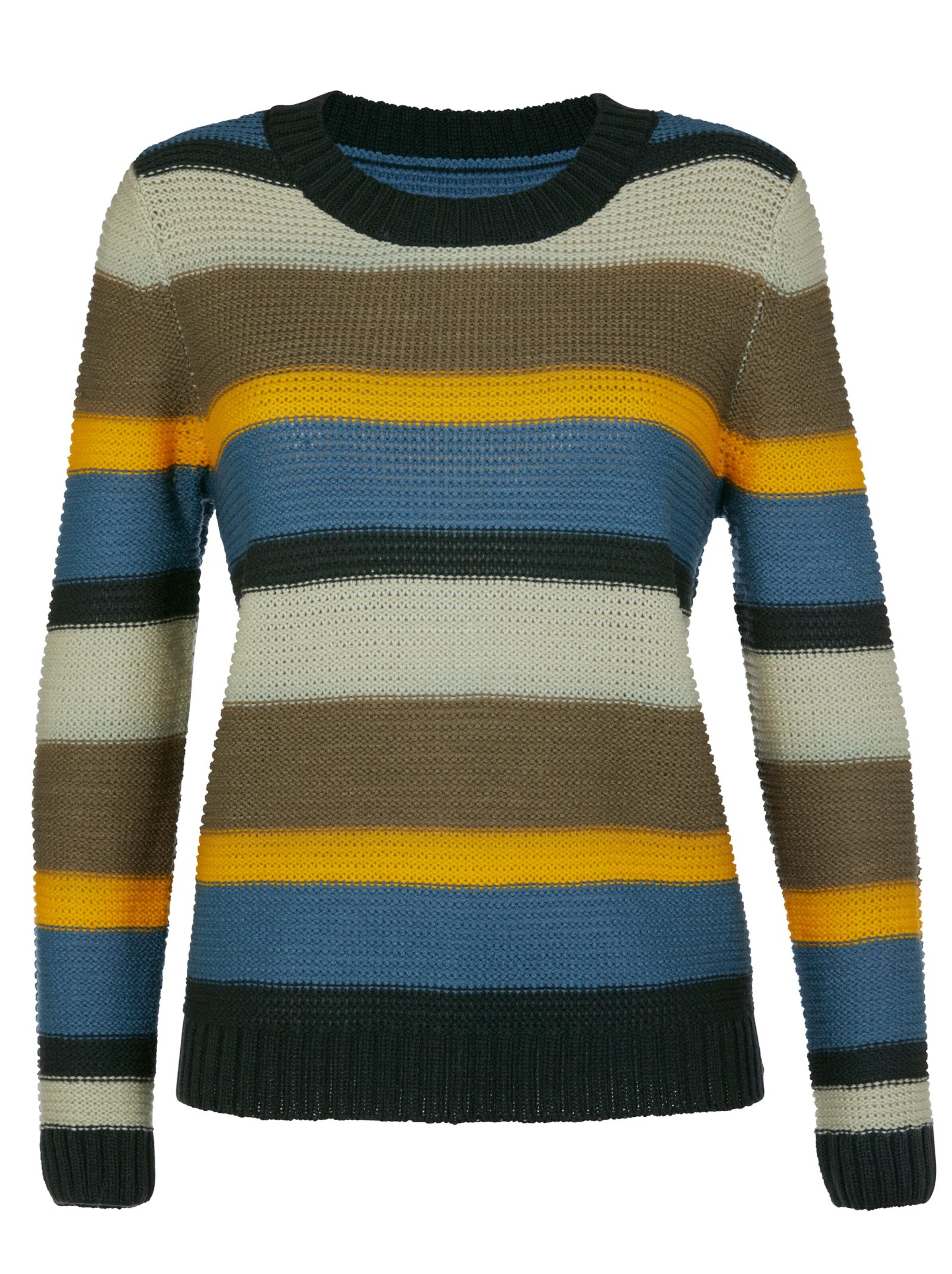 Pullover - grün-gelb-gestreift