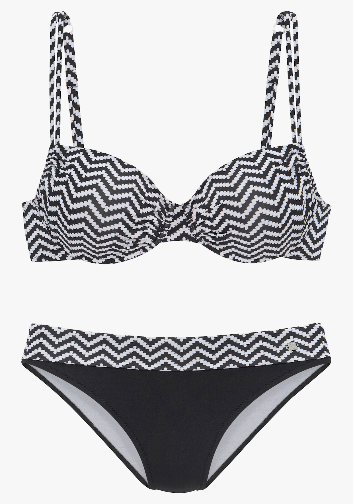 JETTE Maillot de bain à armatures - noir-blanc