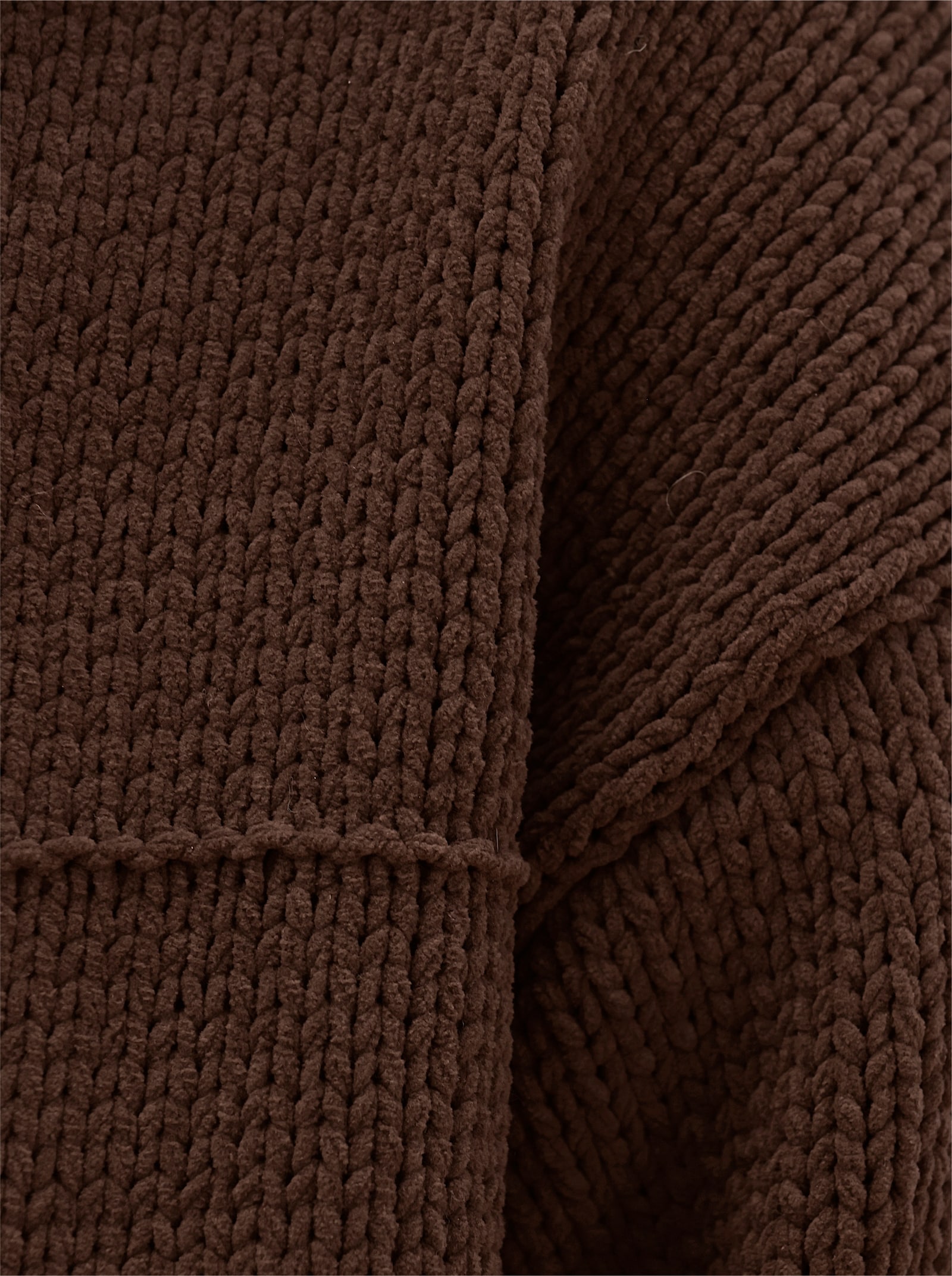heine Strickjacke aus Chenille-Garn - schoko