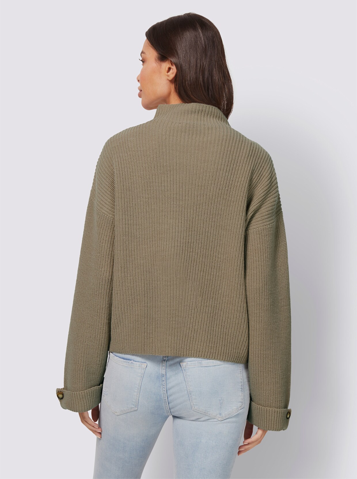 heine Stehkragen-Pullover - sesam