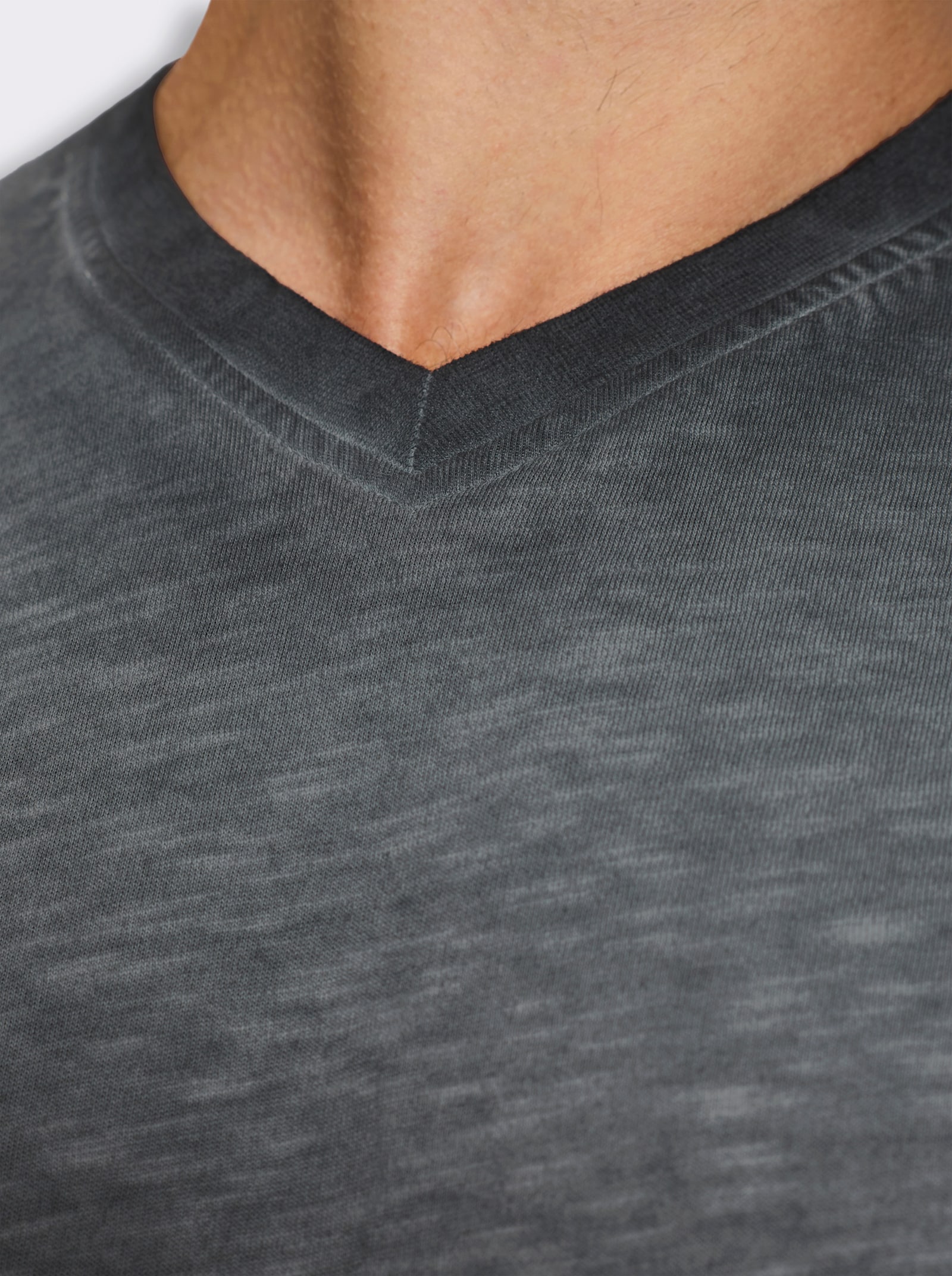 Kurzarmshirt aus reiner Baumwolle - schwarz