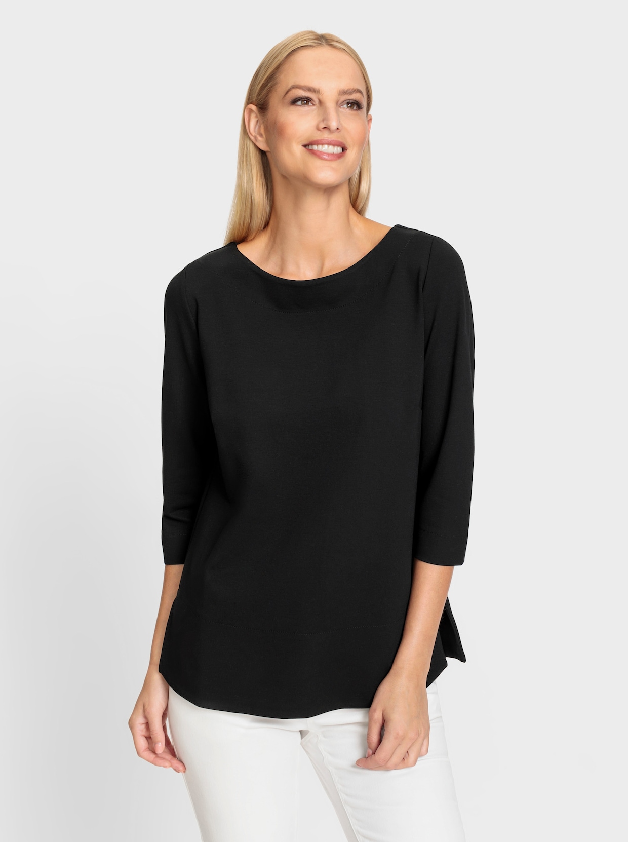 heine T-shirt à manches 3/4 - noir