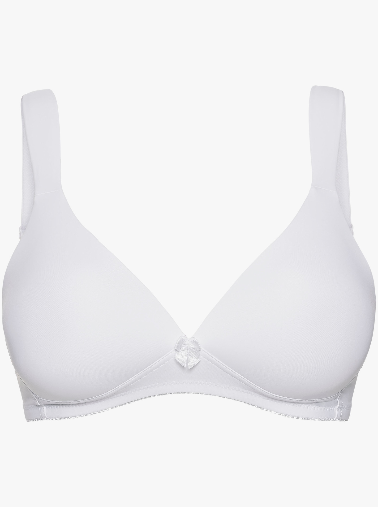 Naturana T-Shirt-BH ohne Bügel mit Komfortträgern - weiß