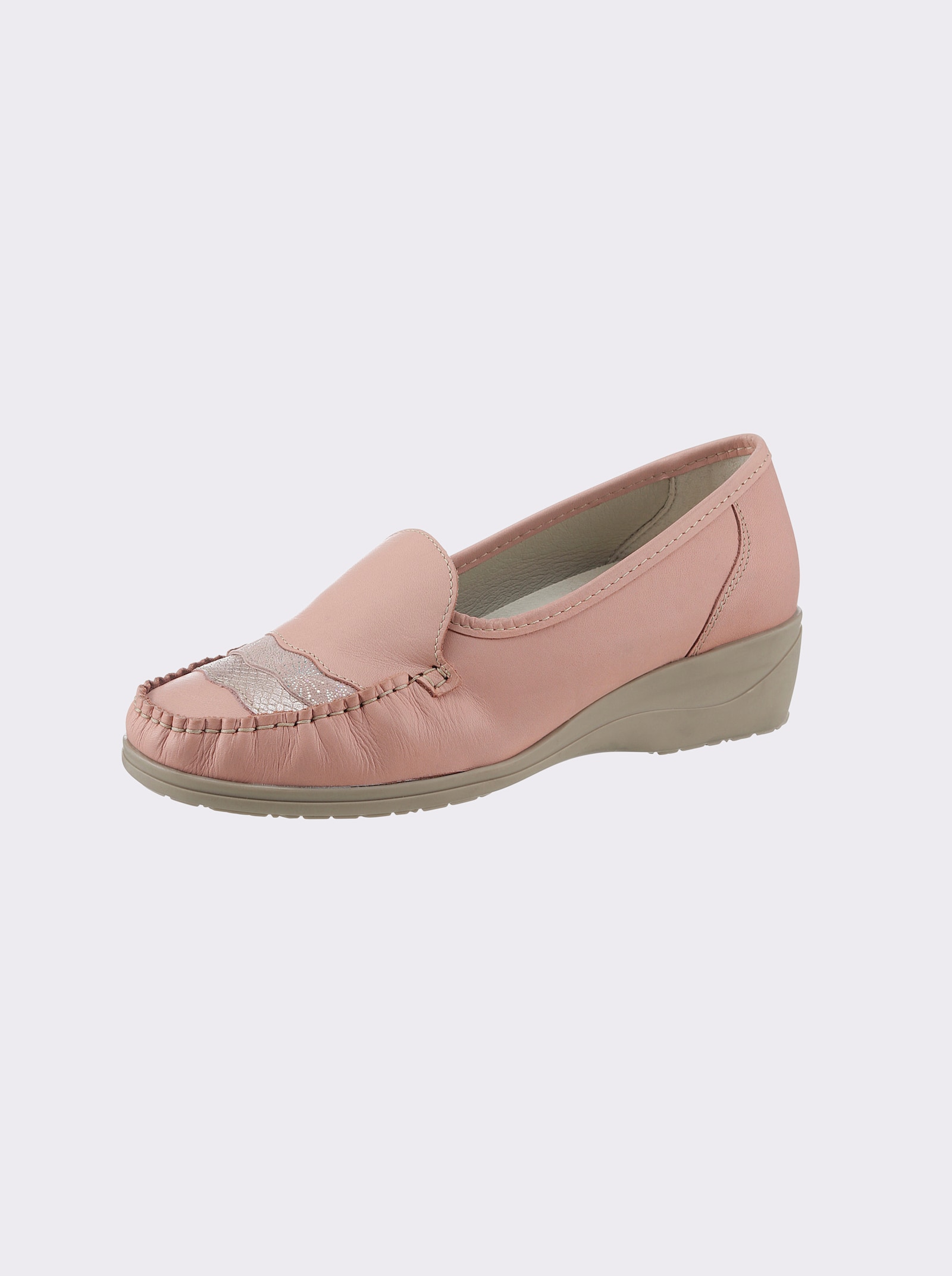 airsoft comfort+ Mokassin mit atmungsaktiver Innenausstattung - rosenholz