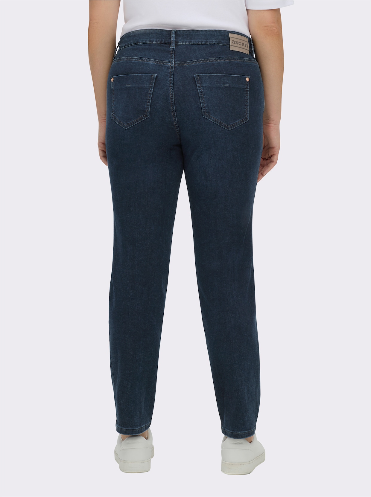 Ascari 5-Pocket-Jeans in Stretch-Qualität - blue-stone-washed