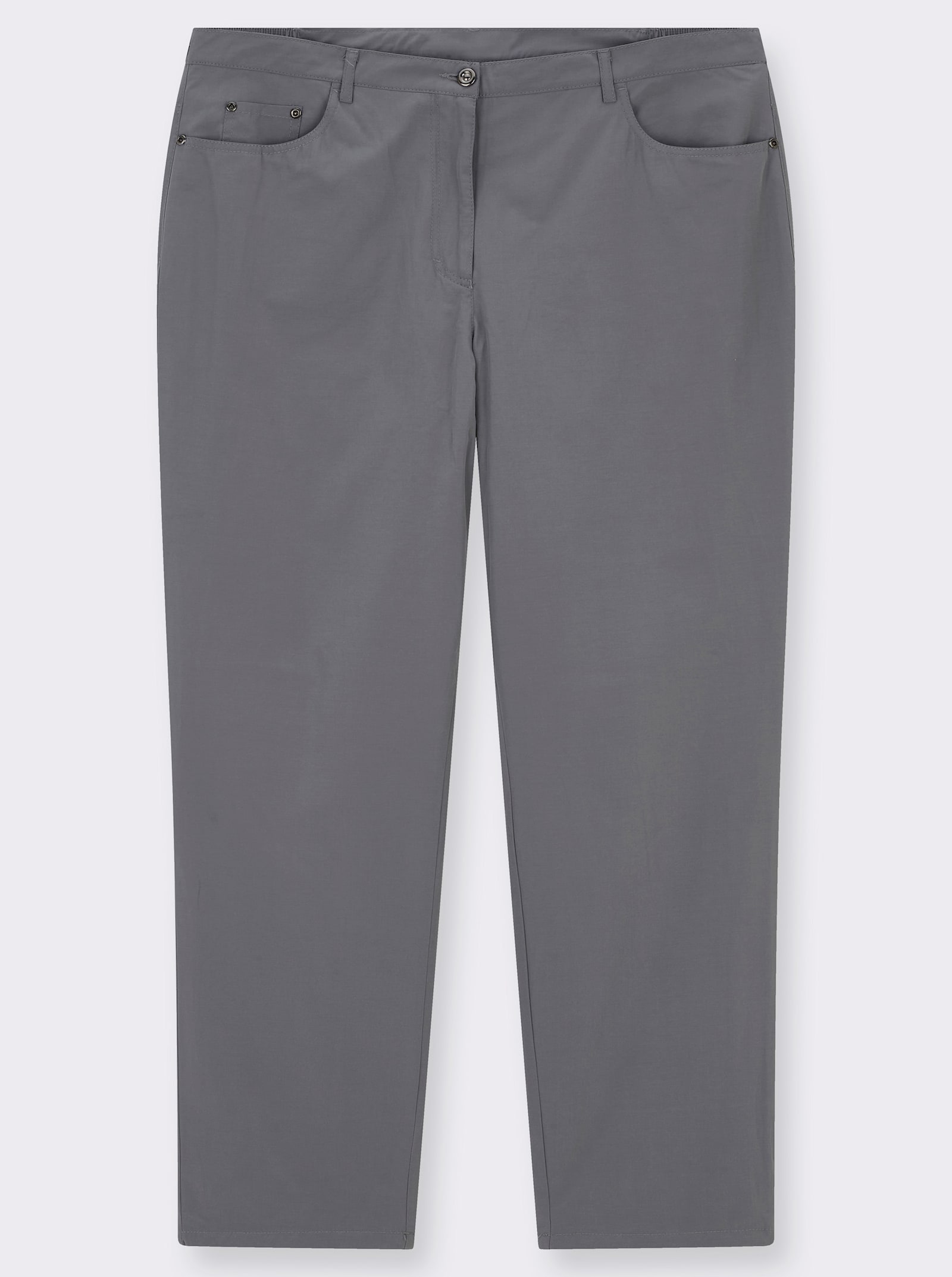 Cosma Thermohose mit kariertem Futter - grau