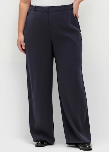 sheego Hose in weiter Beinform - tiefblau